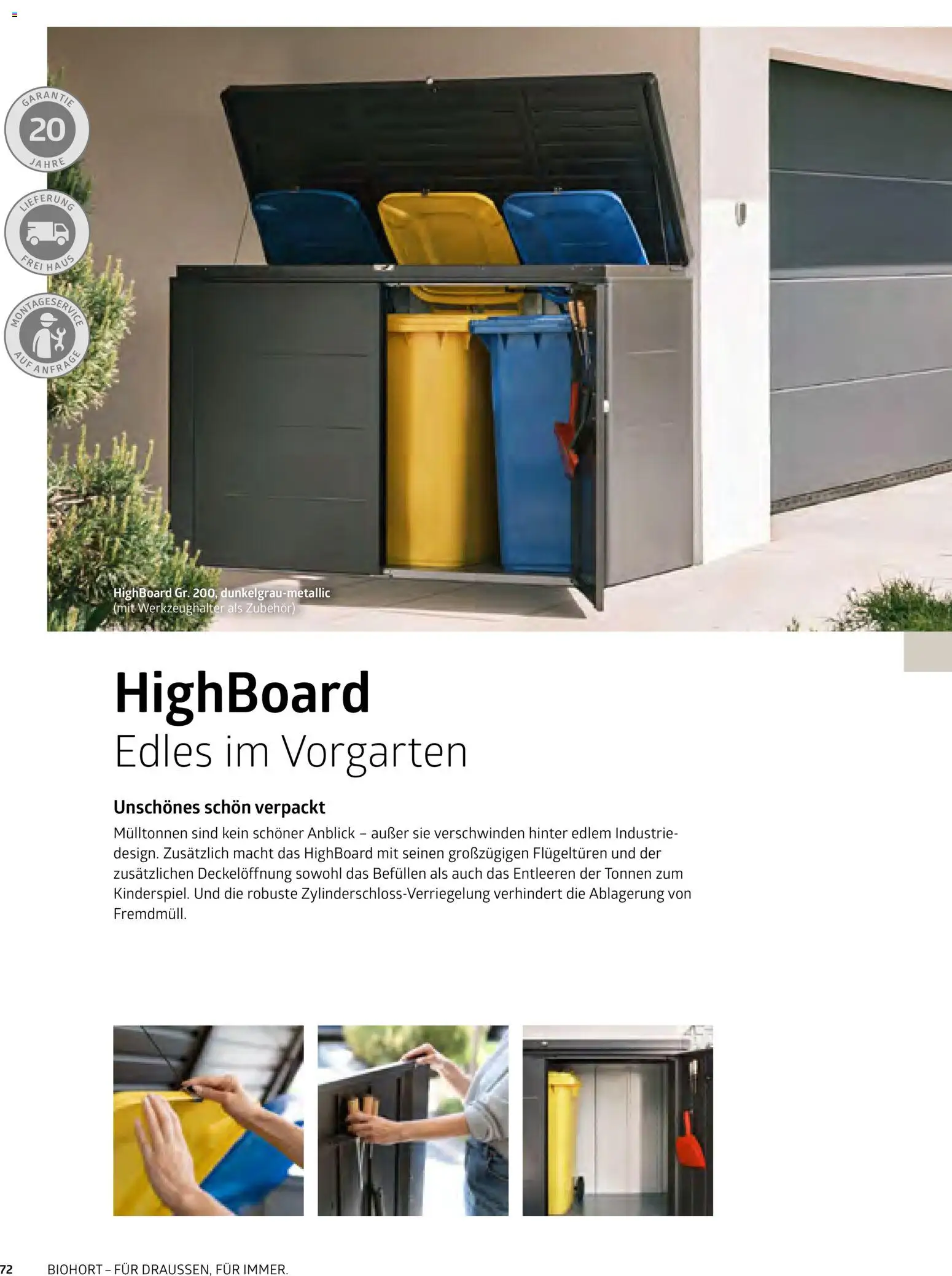 Dehner Biohort – Metall für Garten & Terrasse – gültig ab 01.01.2026 | Seite: 72 | Produkte: HIghboard