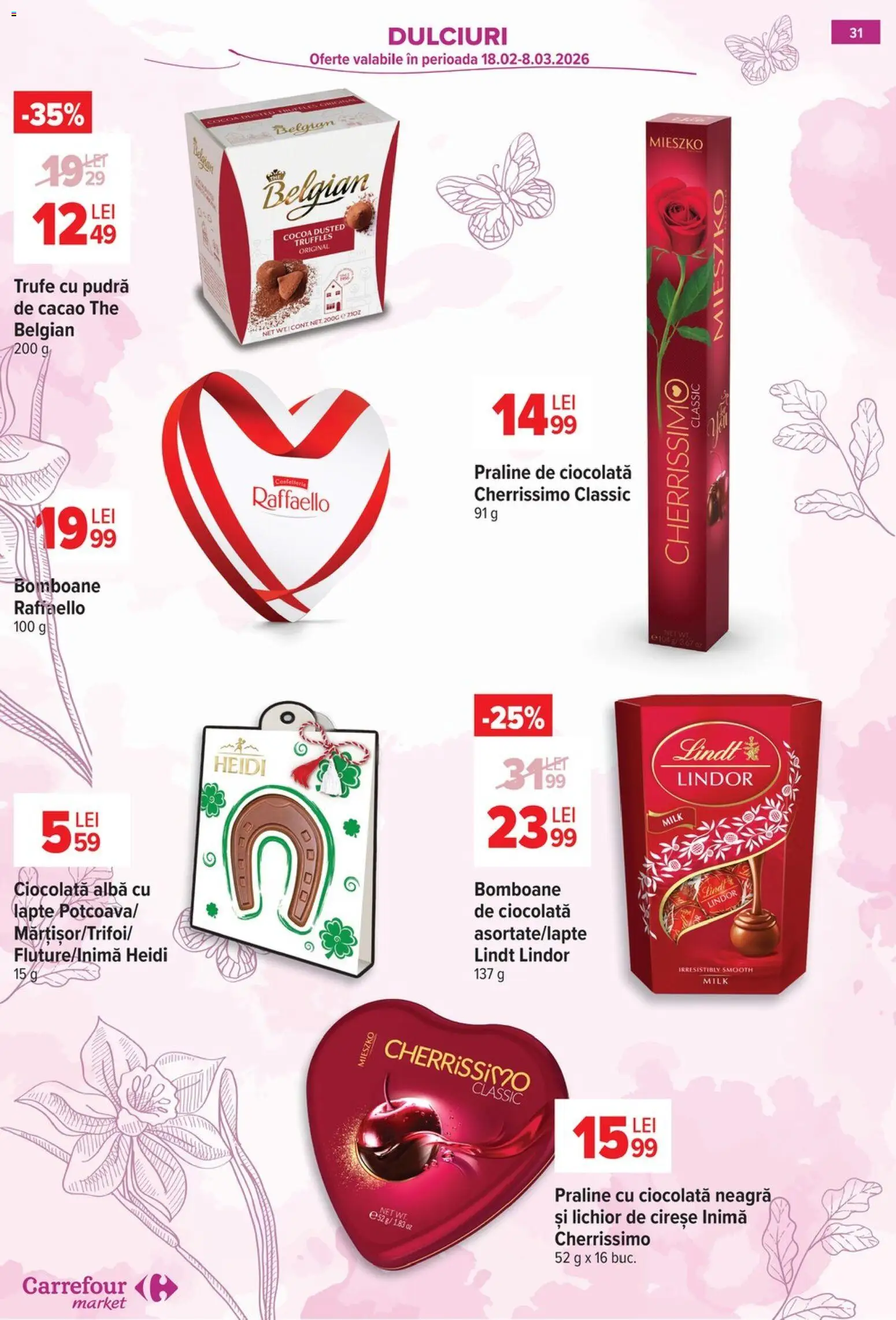 Noul catalog Carrefour – valabil de la 25.02.2026 | Pagină: 33 | Produse: Pudră, Lichior, Lapte, Ciocolată