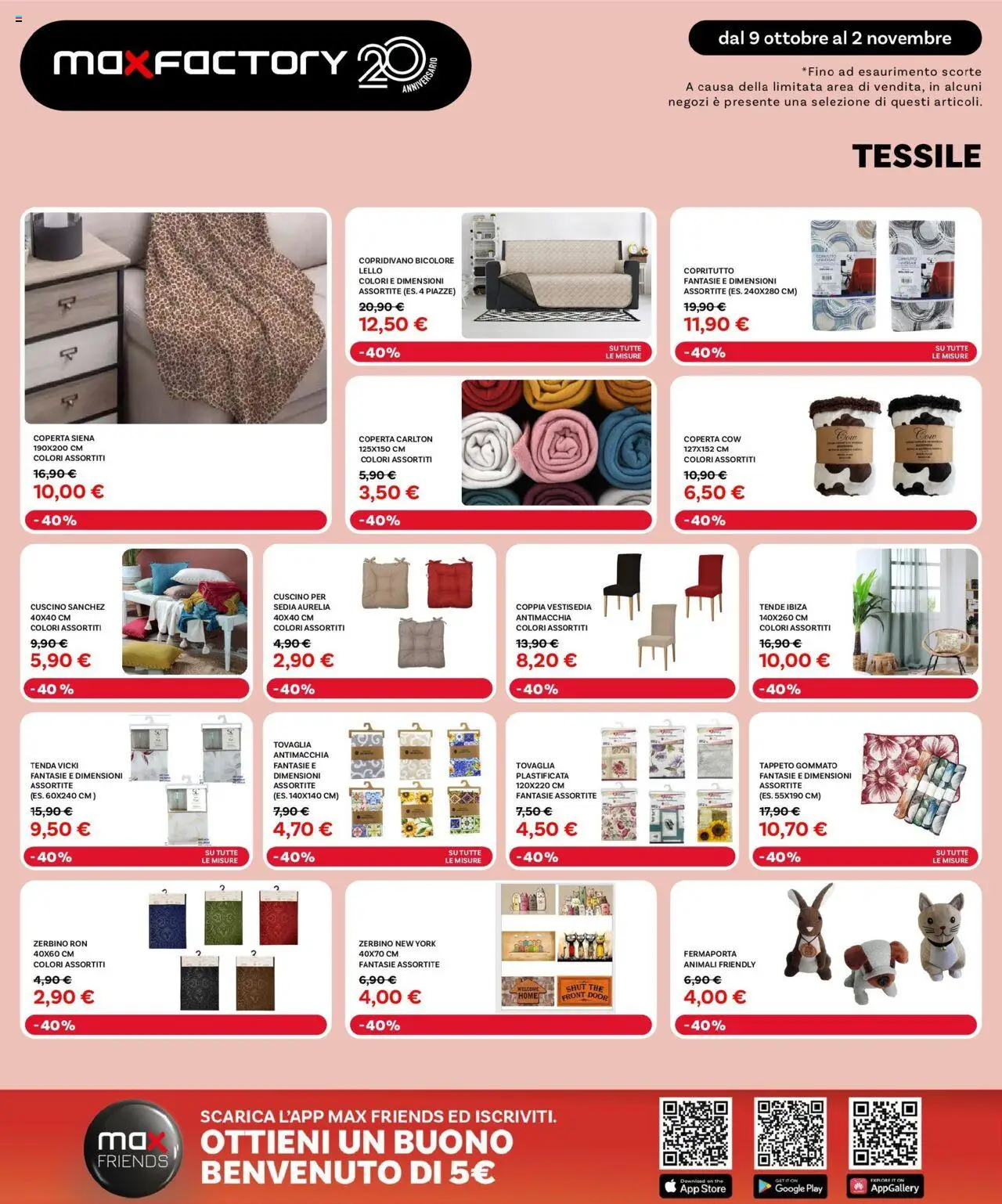 Volantino Max Factory del 09.10.2025 | Pagina: 16 | Prodotti: Tenda, Copridivano, Coperta, Tovaglia