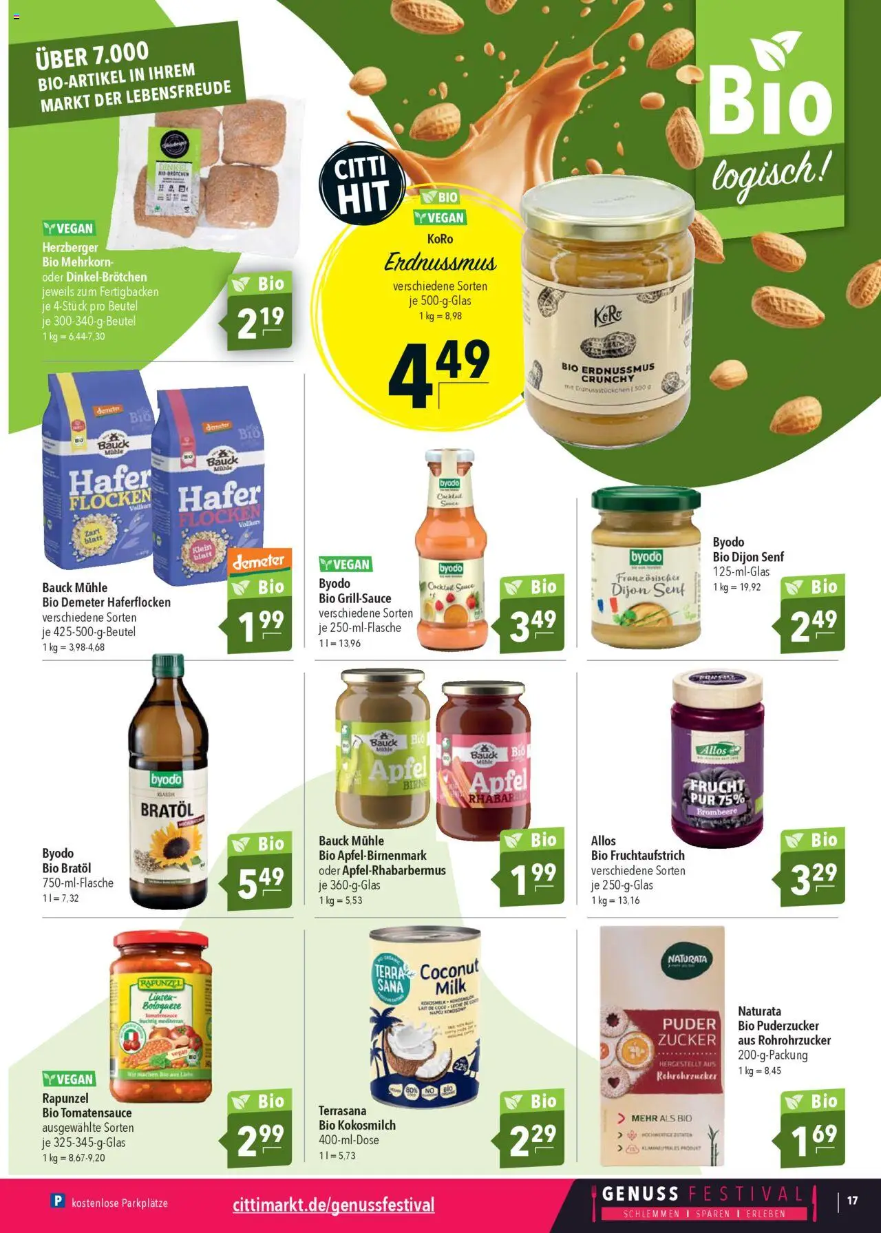 CITTI Markt Prospekt 	 – gültig ab 24.09.2025 | Seite: 17 | Produkte: Mühle, Äpfel, Zucker, Flocken