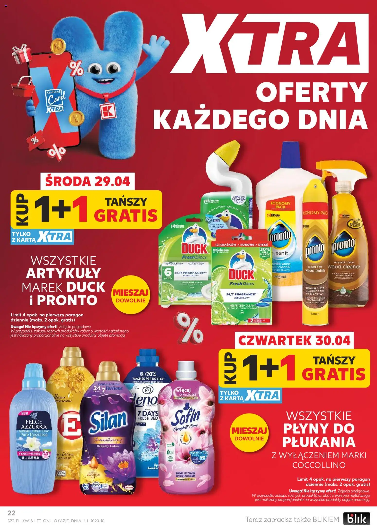 Kaufland Polsko leták od 29.04.2026 | Strana: 22 | Produkty: Pronto, Silan, Lotus