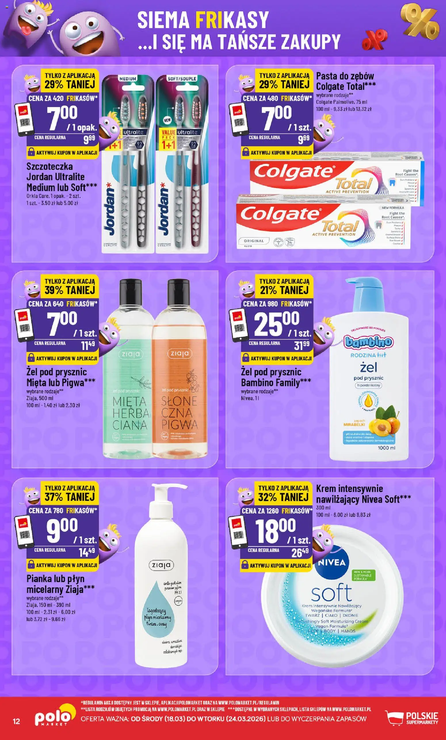 POLOmarket gazetka - Frikasowe Hity od 18.03.2026 | Strona: 12 | Produkty: Pigwa, Mięta, Prysznic, Pasta do zębów