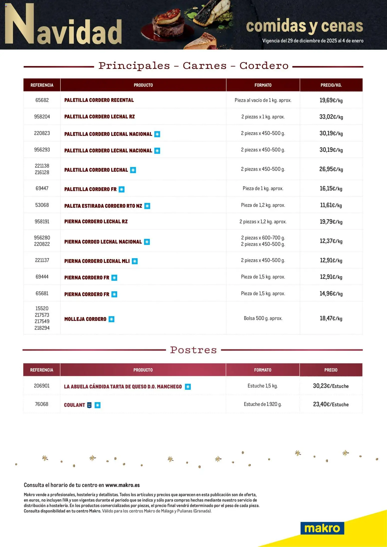 Makro - Cena Navidad Sur │ válido desde el 29.12.2025 | Página: 4 | Productos: Queso, Bolsa, Peso, Φίλτρο καφέ