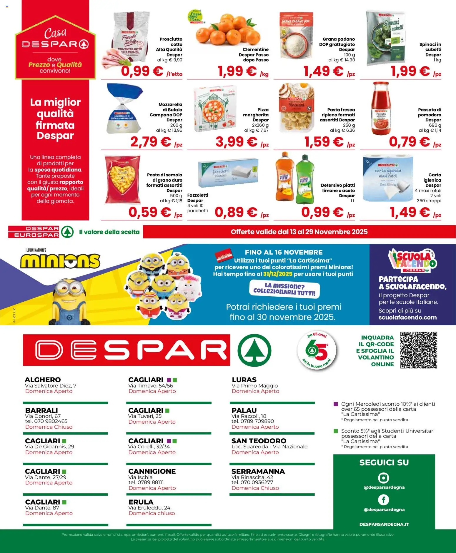 Volantino Despar del 13.11.2025 | Pagina: 4 | Prodotti: Pizza, Pomodoro, Limone, Prosciutto