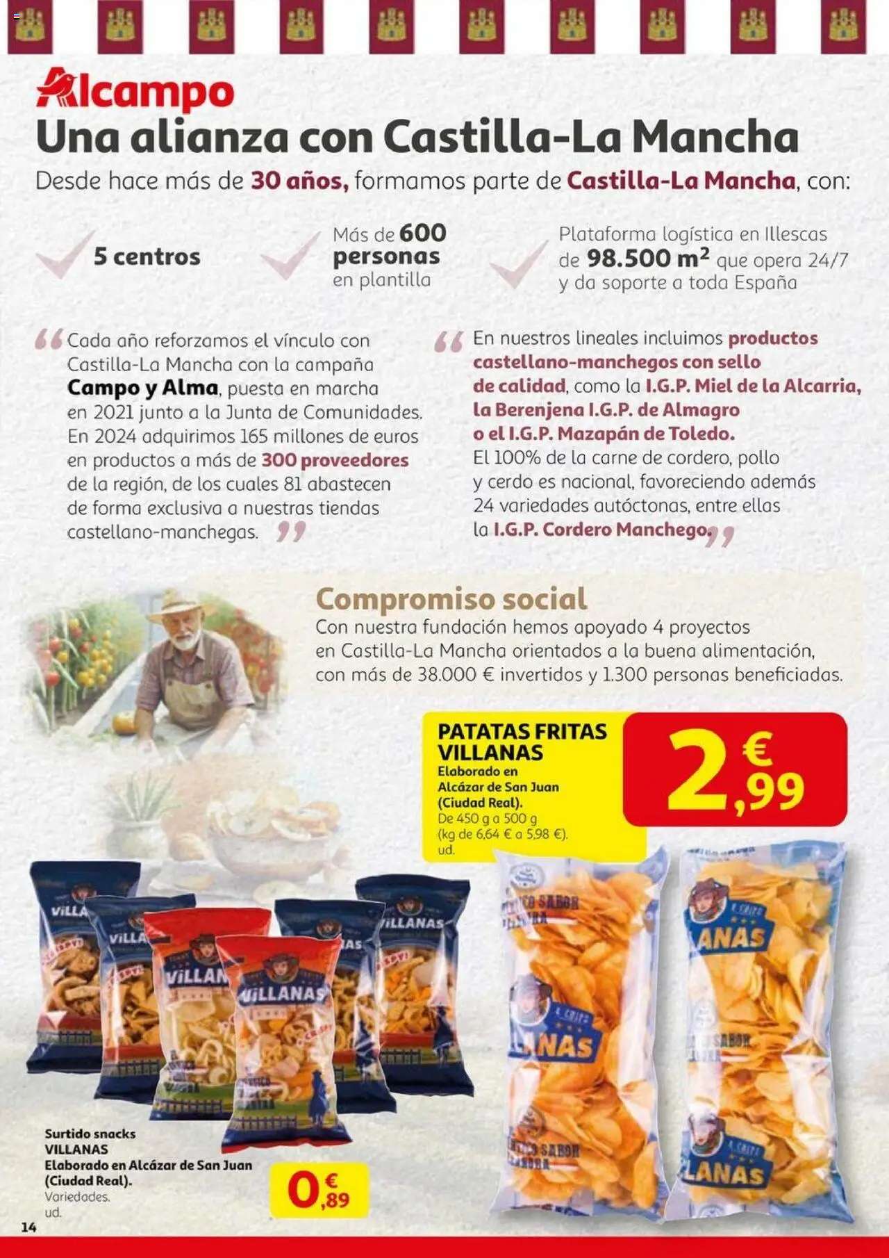 Alcampo - Castilla La Mancha auténtica por naturaleza │ válido desde el 06.10.2025 | Página: 14 | Productos: Ψηφιακή κάμερα, Cerdo, Φίλτρο καφέ