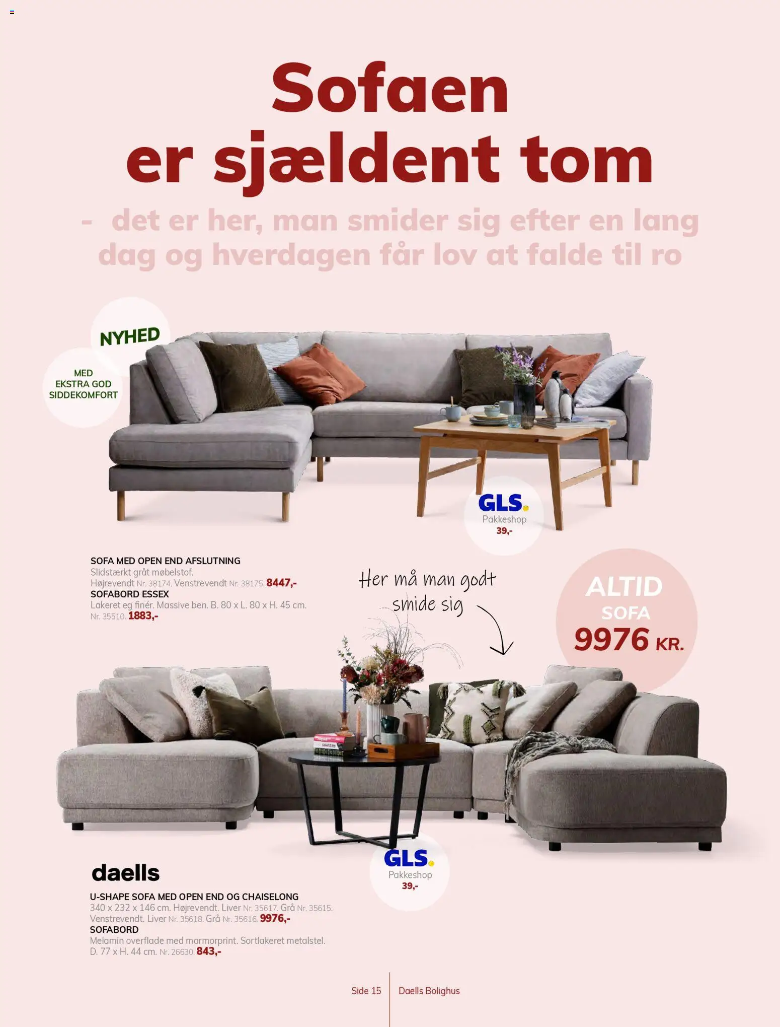 Daells Bolighus tilbudsavis – gyldig fra 28.01.2026 | Side: 15 | Produkter: Sofabord, Sofa
