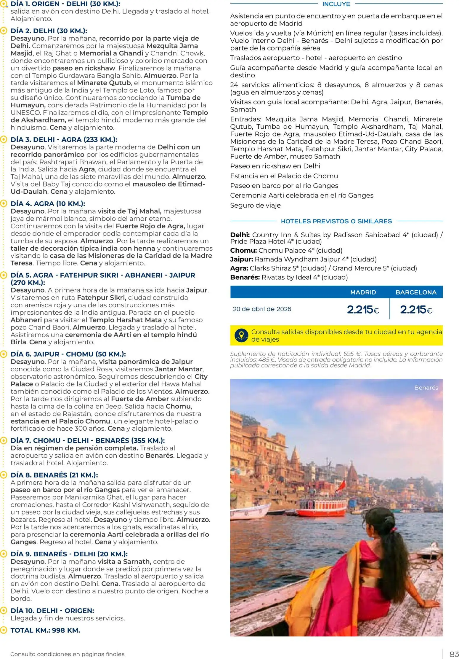 Viajes El Corte Inglés Vacaciones Económicas │ válido desde el 22.10.2025 | Página: 83