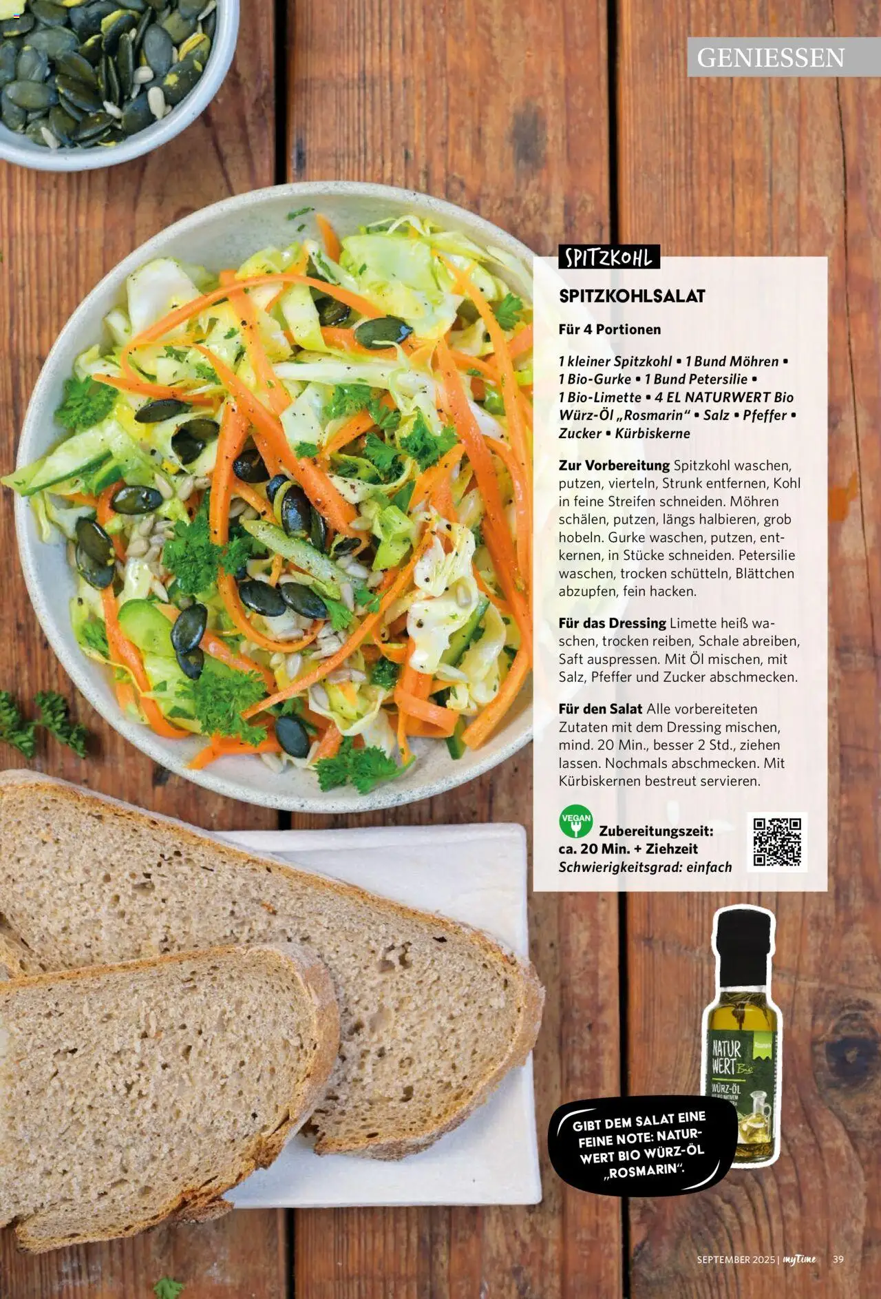 Famila Nordwest myTime September 2025 – gültig ab 01.09.2025 | Seite: 39 | Produkte: Öl, Salz, Saft, Salat