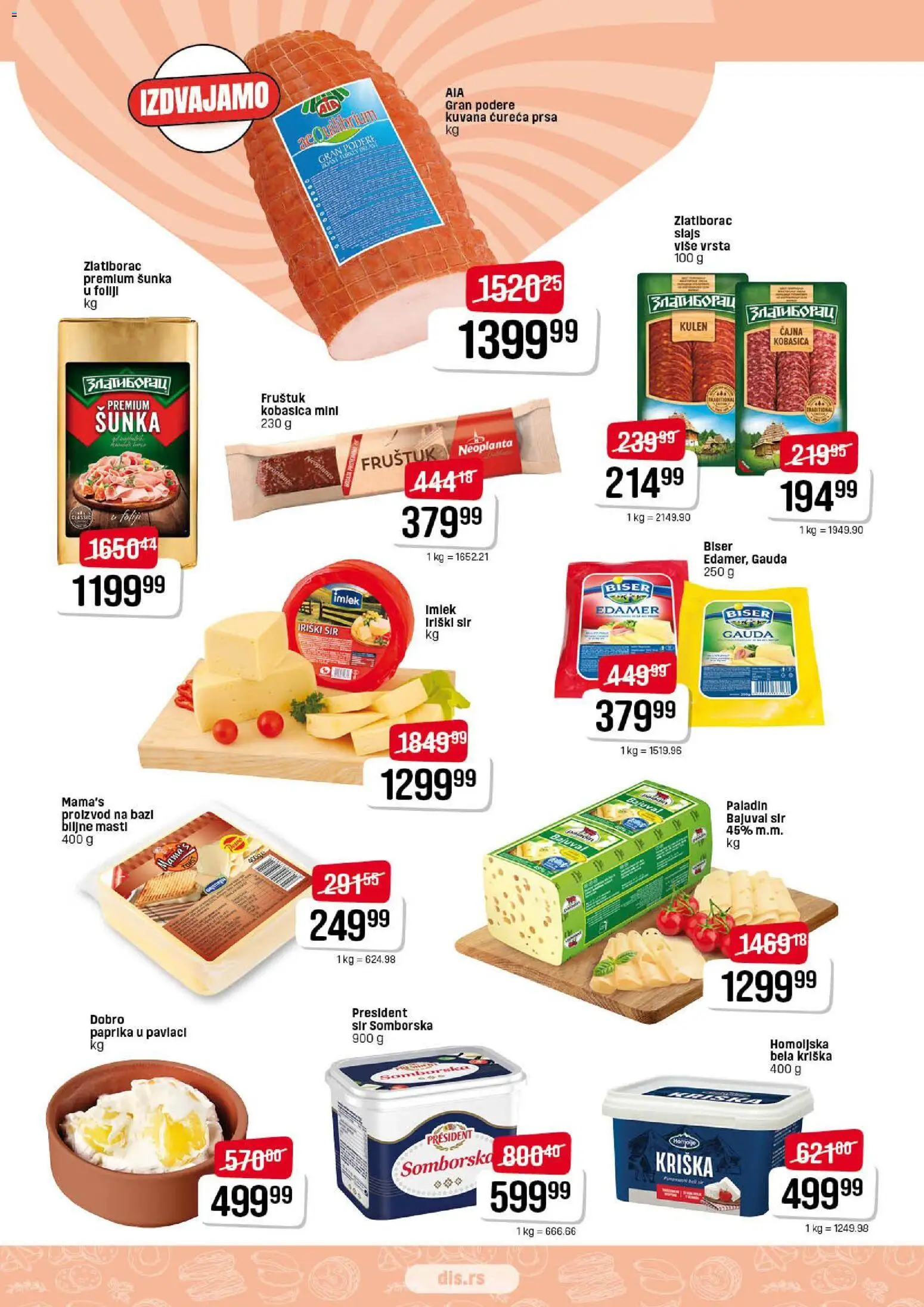 Super DIS katalog - važi od 21.12.2025 | Strana: 3 | Proizvode: Paprika, Kulen, Sir, Šunka