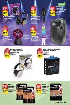 Pré-visualização PILHAS DURACELL PLUS AA, Pilhas Duracell Plus AA, Conj. 4 unid. válido de 03.03.2026 | Página: 33 | Produtos: Microfone, Pilhas