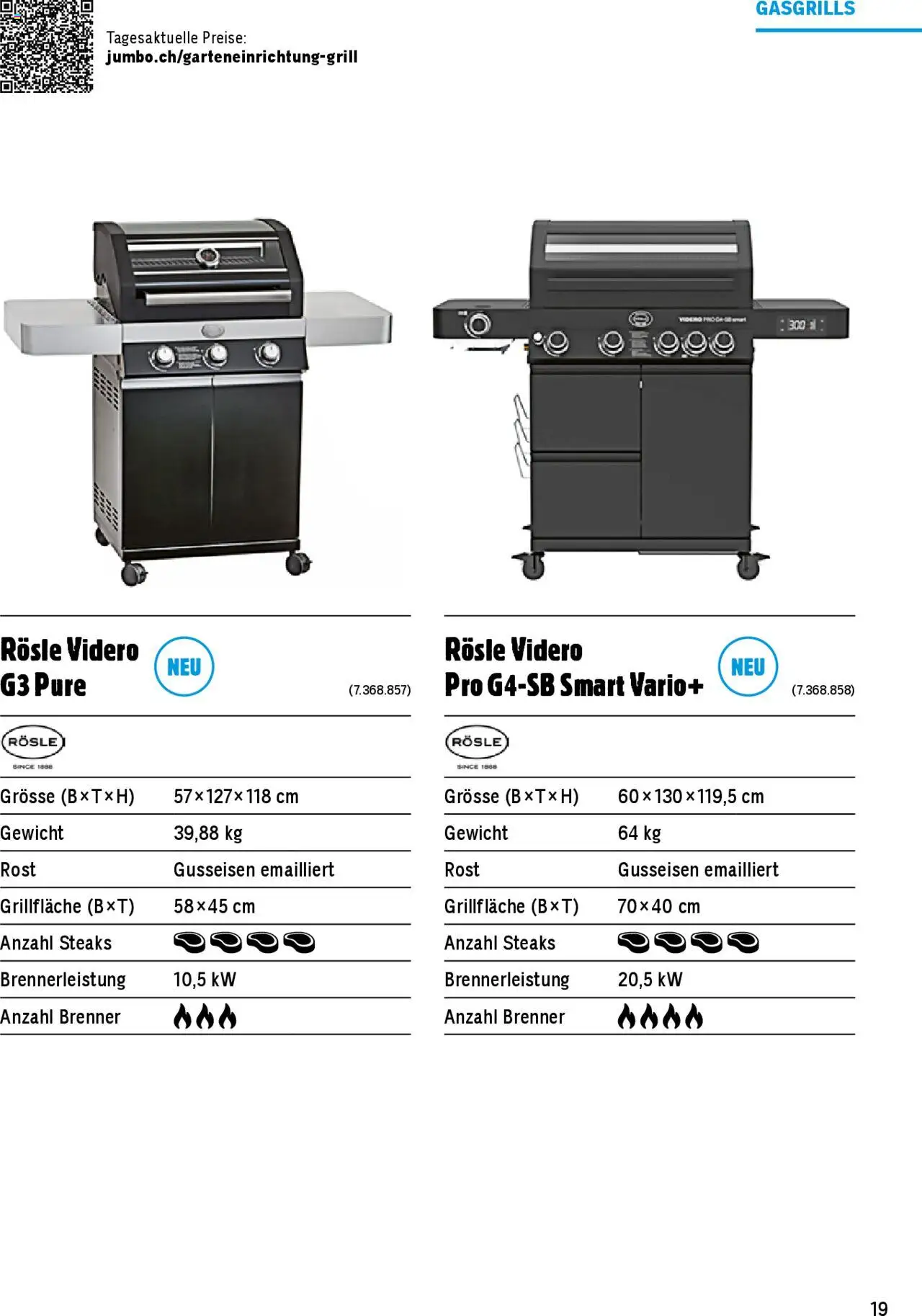 Jumbo Aktionen Grosse Grillbroschüre 2025 ab 21.02.2025 | Seite: 19 | Produkte: Gewicht