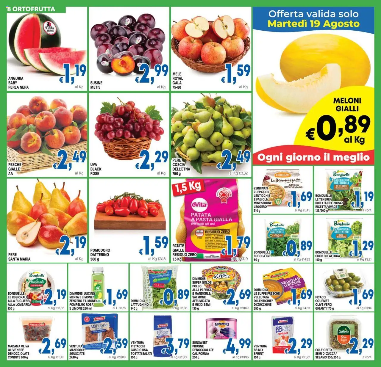 Volantino DEM del 18.08.2025 | Pagina: 8 | Prodotti: Pollo, Pompelmo, Lenticchie, Olive