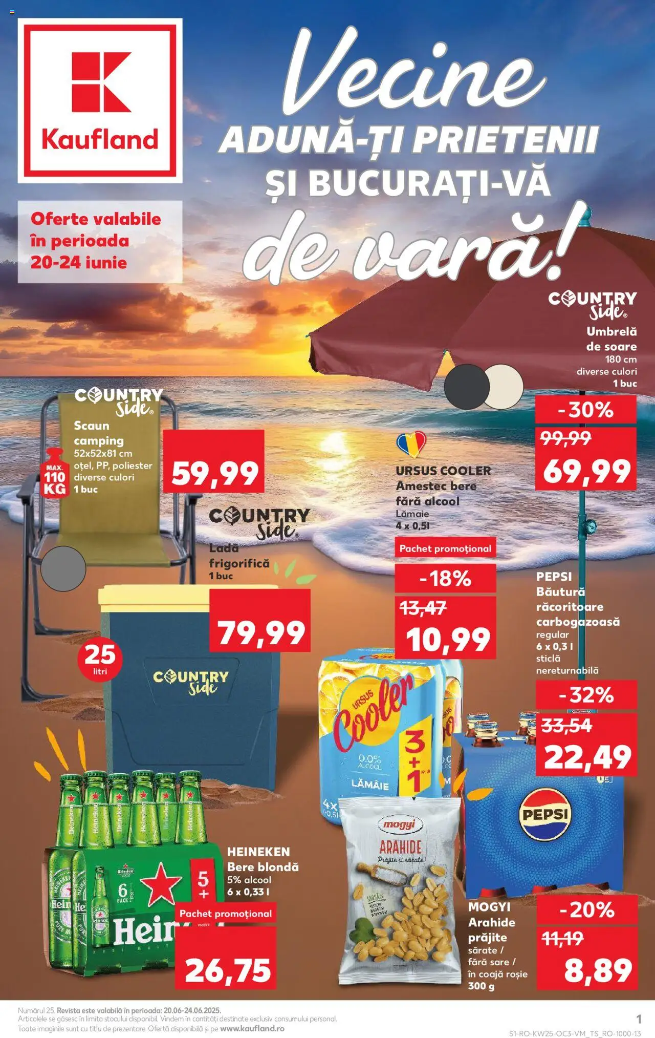 Catalog Kaufland - Oferta de vara – valabil de la 20.06.2025 | Pagină: 1 | Produse: Arahide, Bere, Sare, Lămâie