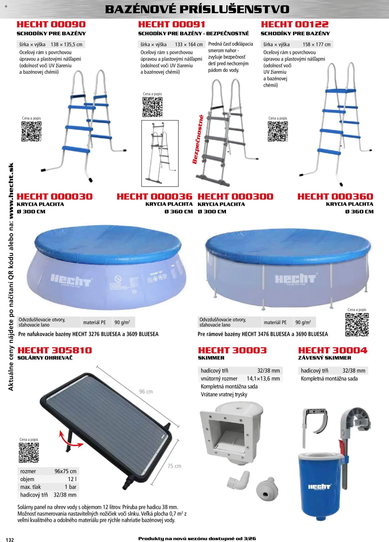 Nové Hecht akcie – leták je platný od 30.10.2025 | Strana: 132 | Produkty: Plachta, Bazény, Rám, Ohrievač