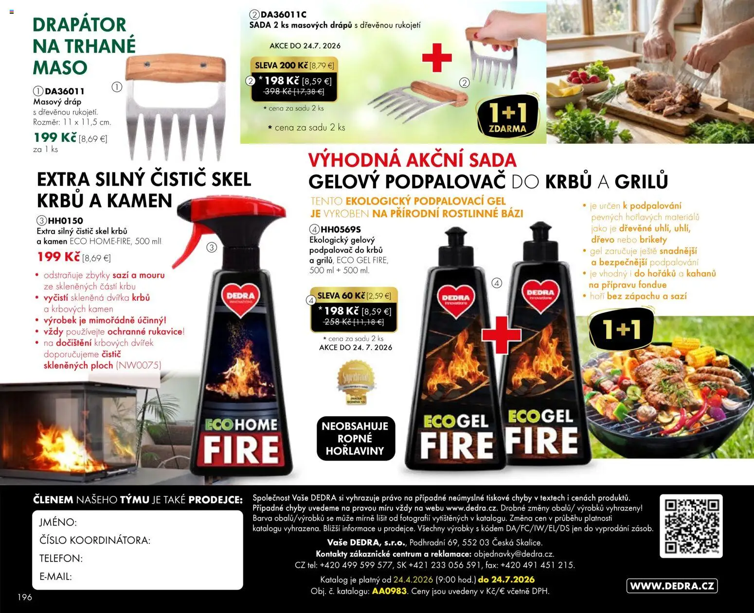 Nové Dedra akcie – leták je platný od 24.04.2026 | Strana: 96 | Produkty: Telefón, Rukavice, Brikety