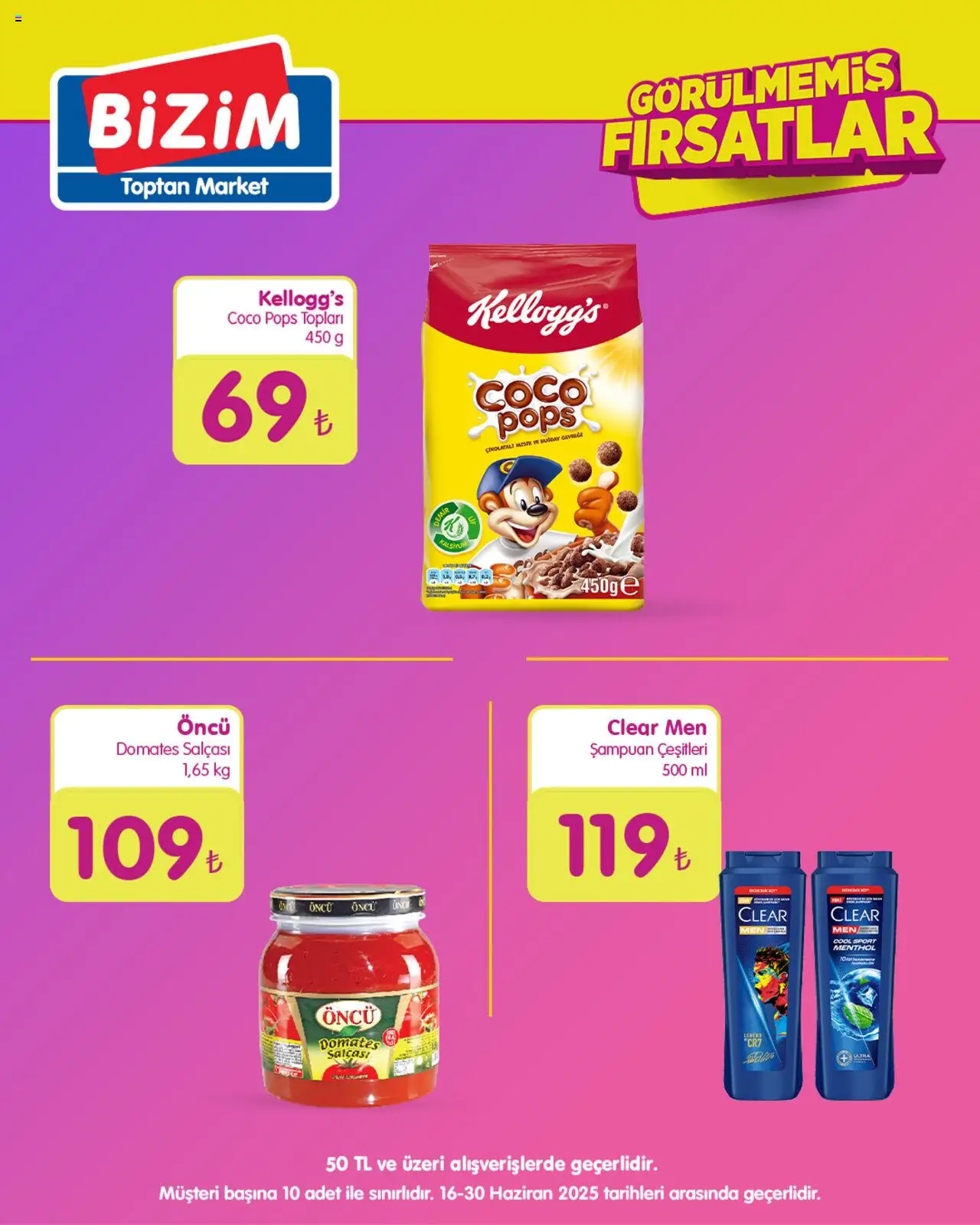 Bizim Toptan Görülmemiş Fırsatlar - 16.06.2025 tarihinden itibaren geçerlidir | Sayfa: 2 | Ürünler: Şampuan, Domates