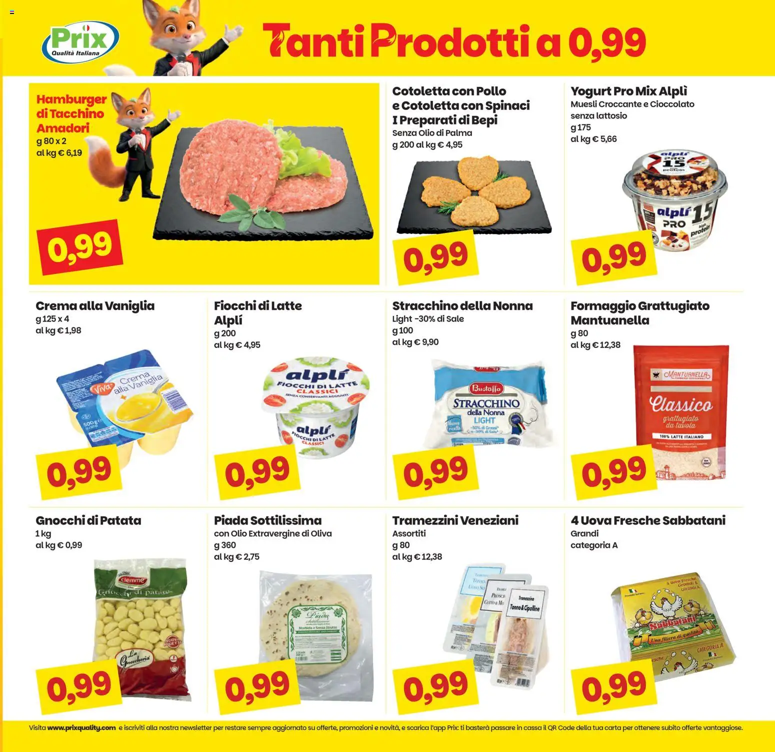 Volantino Prix del 21.04.2026 | Pagina: 4 | Prodotti: Fiocchi, Sale, Formaggio, Tonno