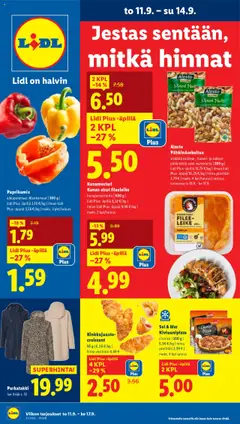 Lidl-mainoslehti voimassa 11.09.2025 alkaen