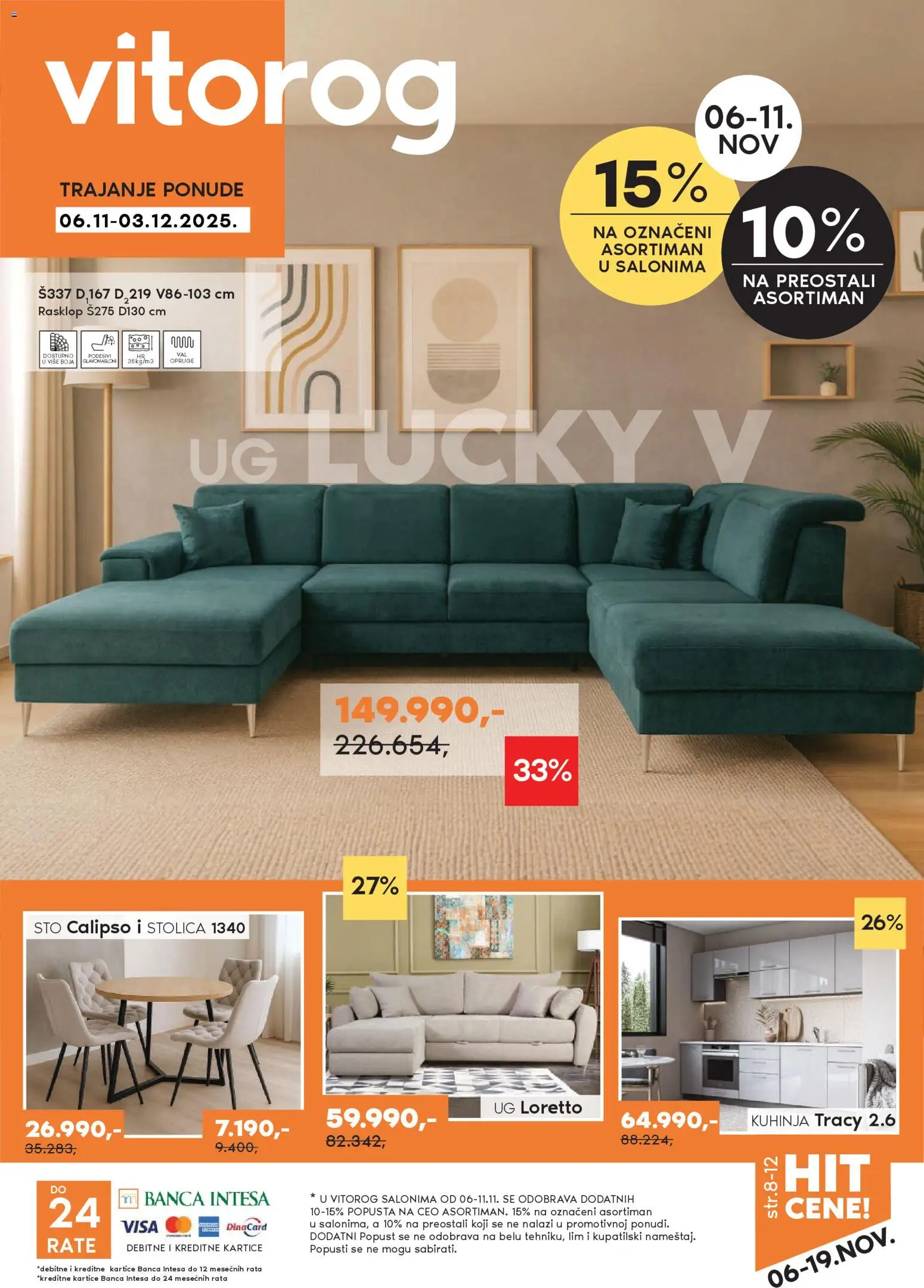 Vitorog katalog - važi od 06.11.2025 | Strana: 1 | Proizvode: Sto, Stolica, Kuhinja