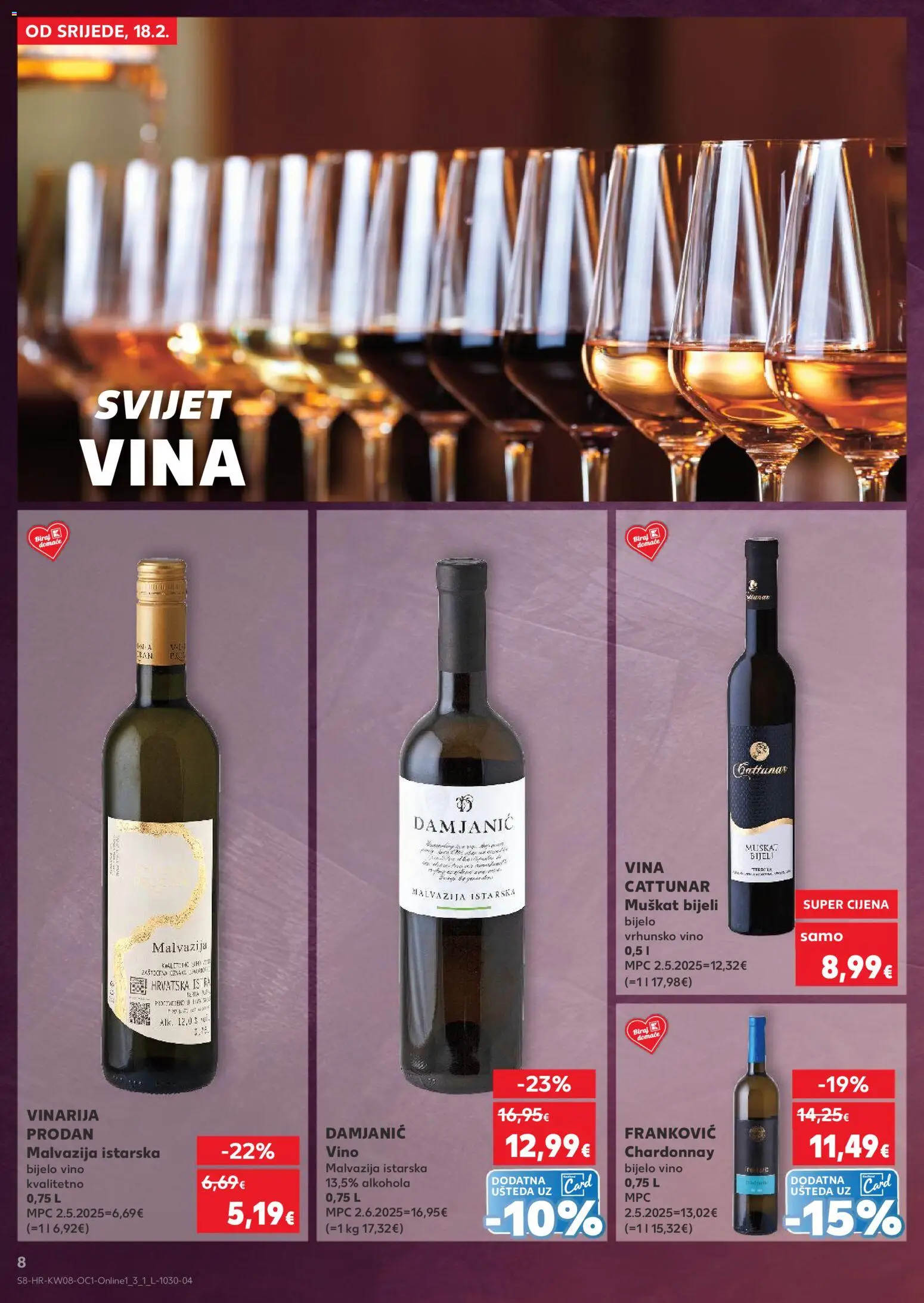 Kaufland katalog | vrijedi od 18.02.2026 | Stranica: 8 | Proizvodi: Bijelo vino, Vino
