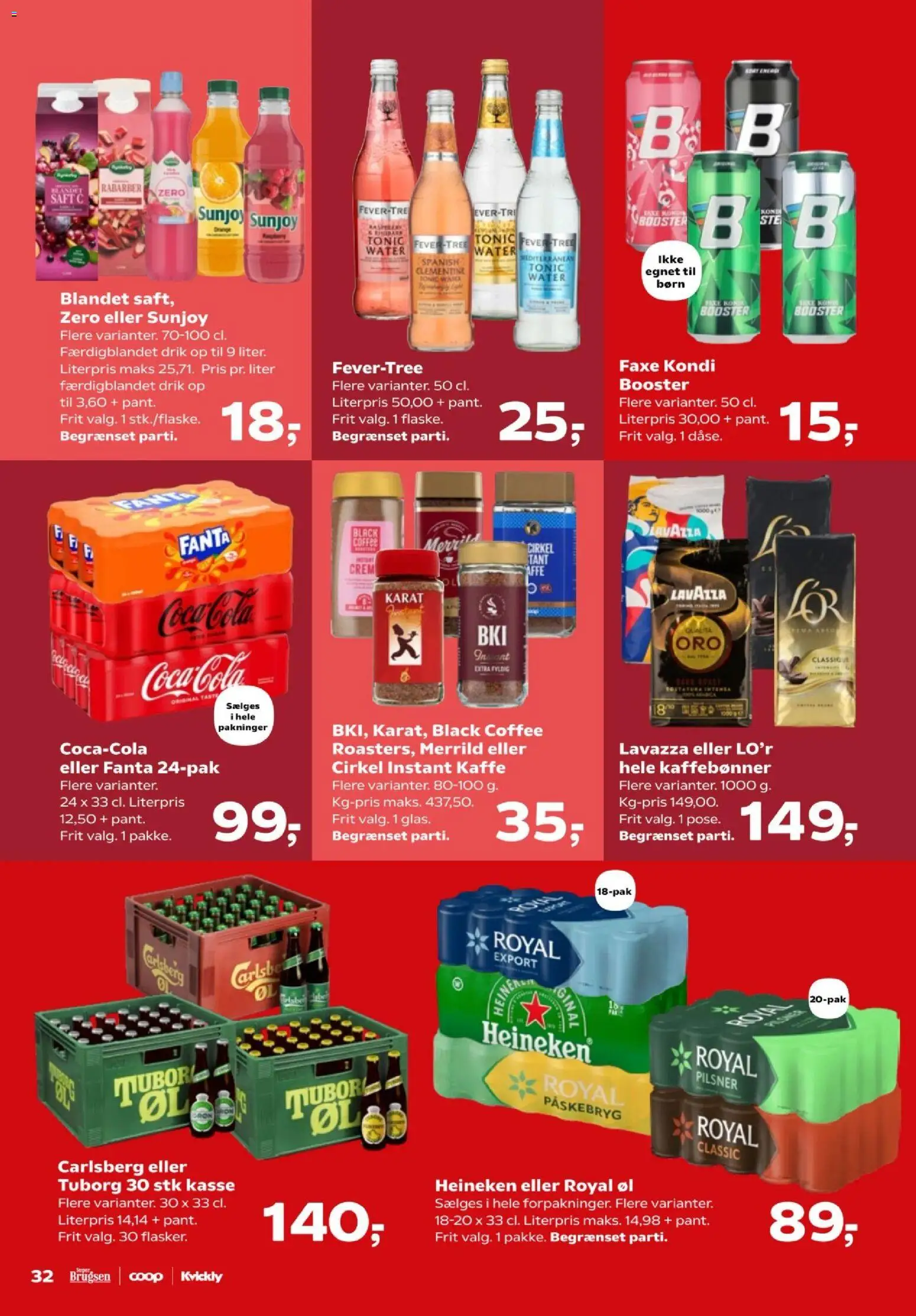 Kvickly tilbudsavis – gyldig fra 06.03.2026 | Side: 33 | Produkter: Øl, Fanta, Faxe Kondi, Cola
