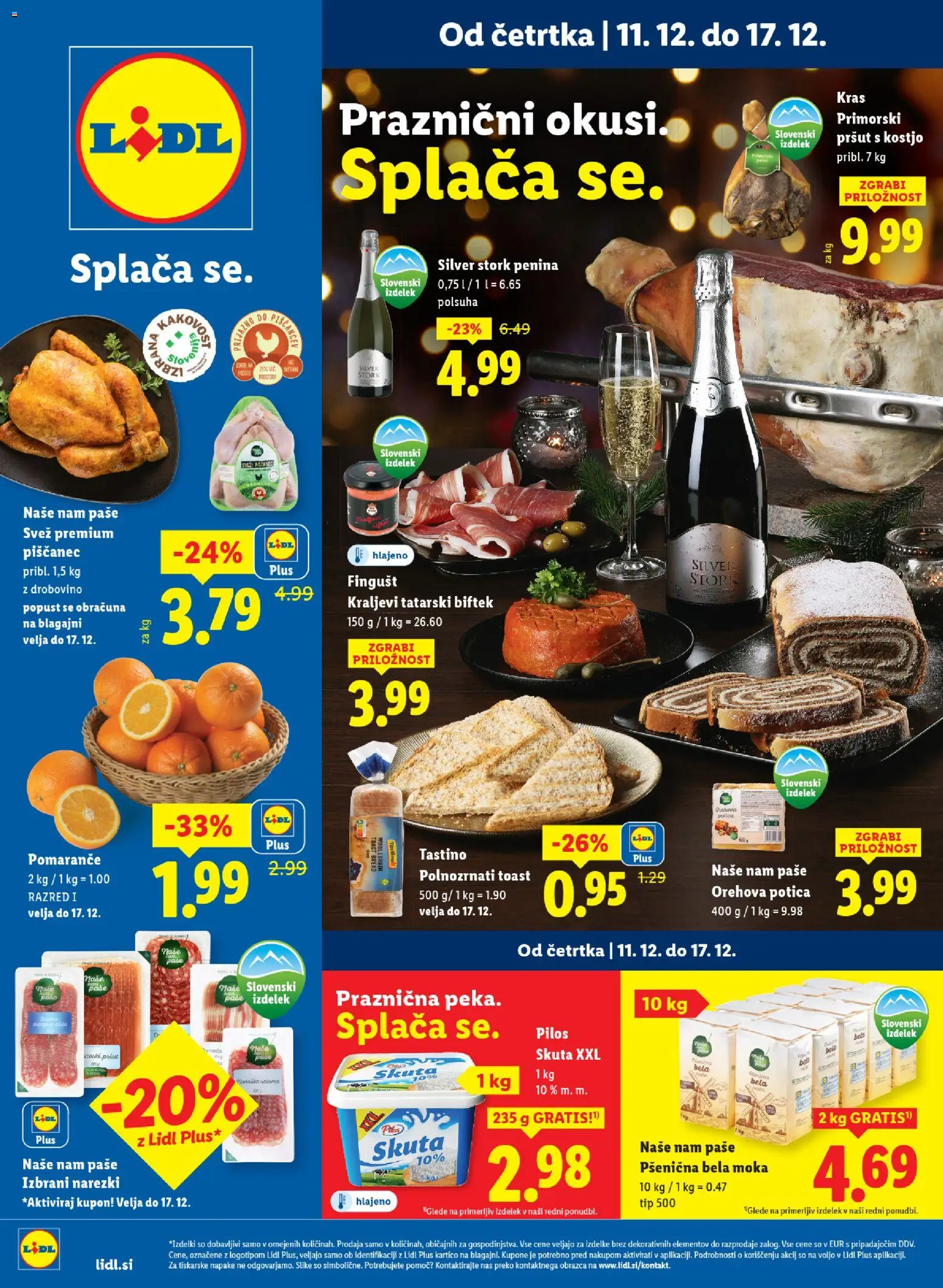 Novi Lidl katalog ponudbe – veljaven od 11.12.2025 | Stran: 1 | Izdelki: Pršut, Toast, Penina, Pomarance