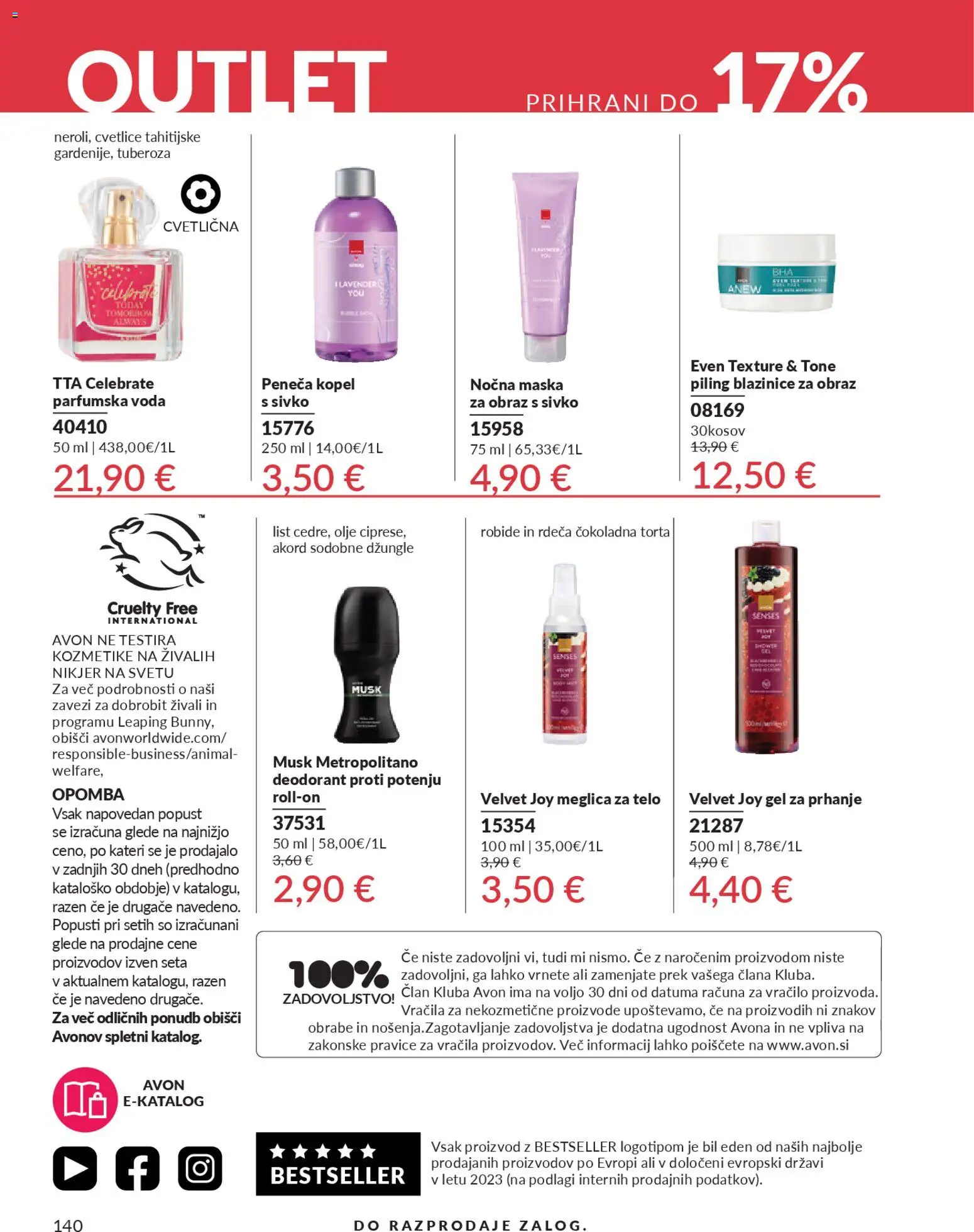 Novi Avon katalog ponudbe – veljaven od 01.03.2026 | Stran: 144 | Izdelki: Gel za prhanje, Peneča kopel, Torta, Deodorant