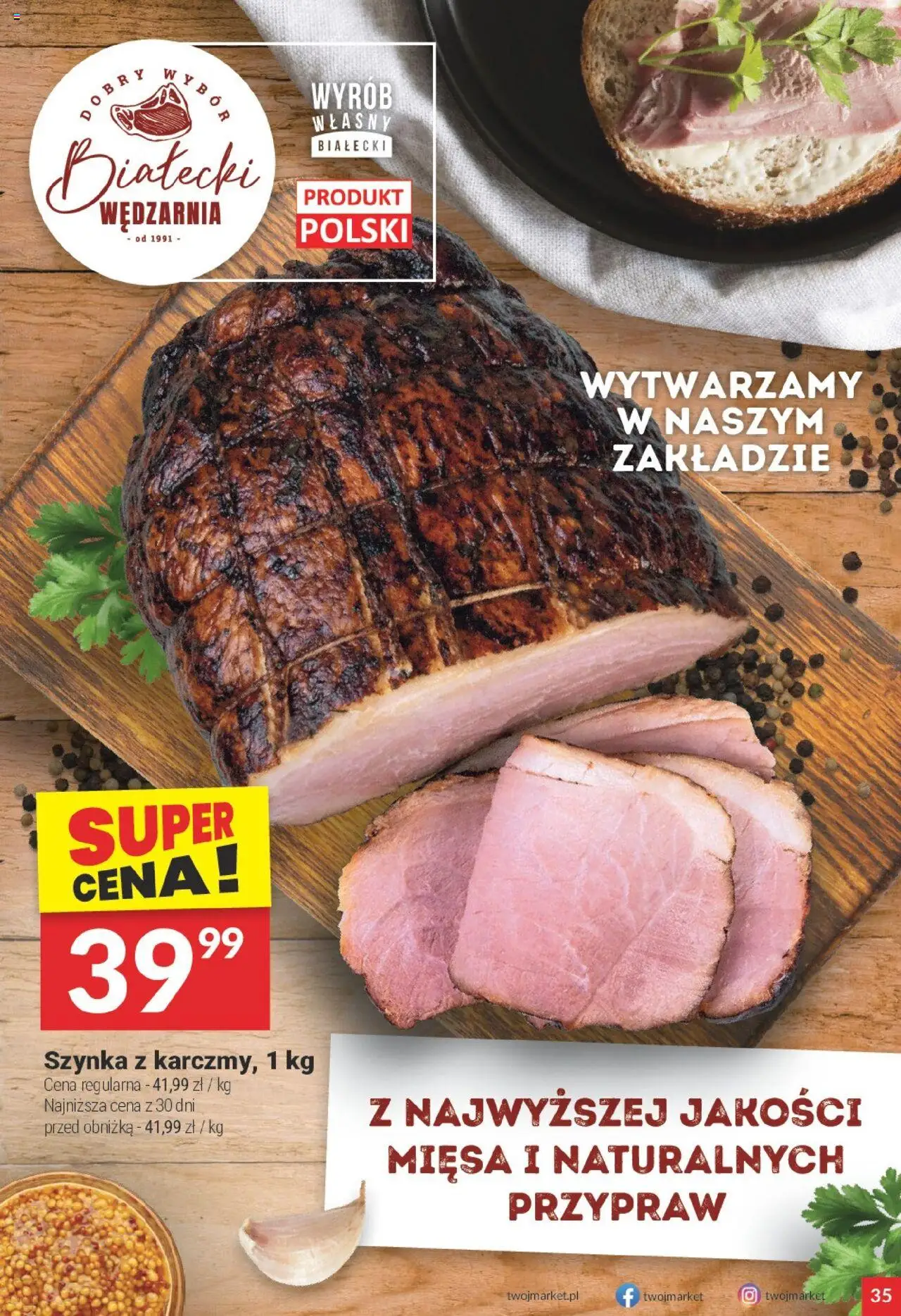 Twój Market Gazetka od 11.06.2025 | Strona: 35 | Produkty: Szynka