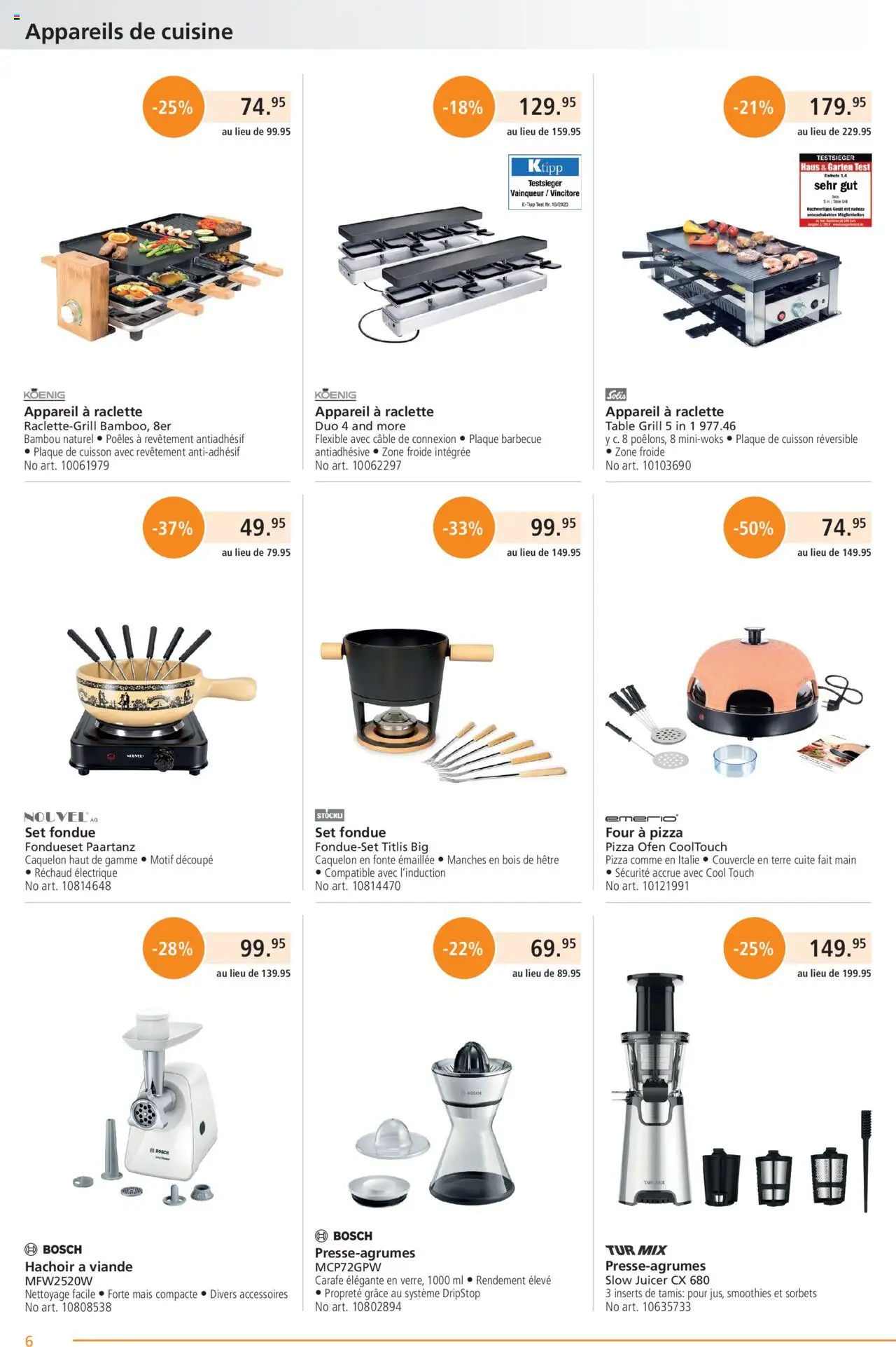 Fust Aktionen FR – gültig ab 20.10.2025 | Seite: 6 | Produkte: Raclette, Fondue, Ofen, Grill