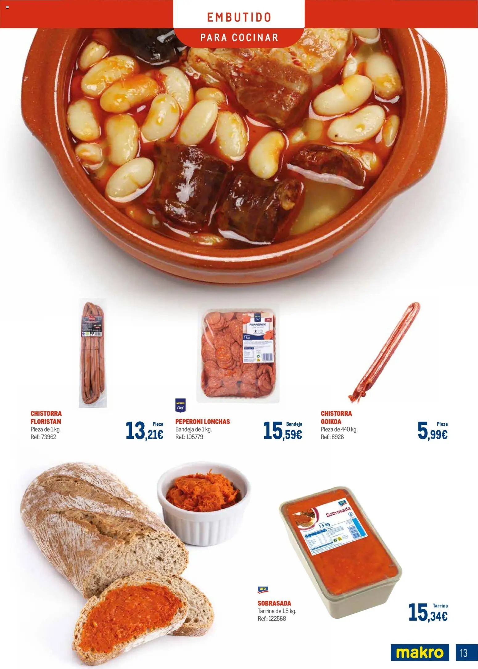 Makro - Charcuteria Canarias │ válido desde el 01.12.2025 | Página: 13 | Productos: Bandeja, Sobrasada