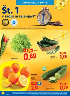Lidl katalog akcije – veljaven od 02.04.2026 | Stran: 4 | Izdelki: Kos, Pomarance, Solata, Sadje