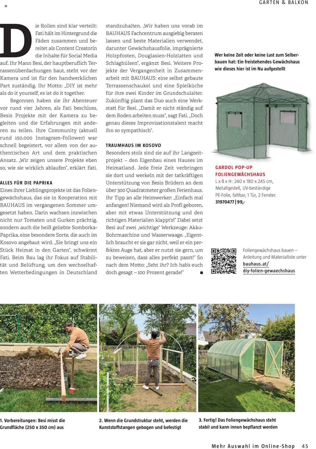 Bauhaus passt! Magazin gültig ab 14.04.2025 | Seite: 45 | Produkte: Gurken, Kamera, Tomaten
