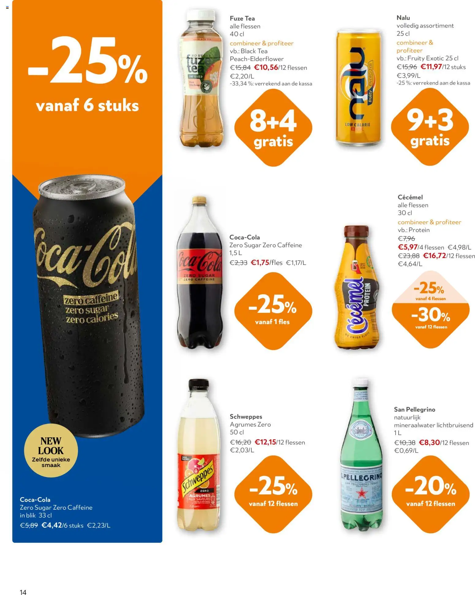 {H1} | Pagina: 14 | Producten: Fles, Coca Cola, Mineraalwater