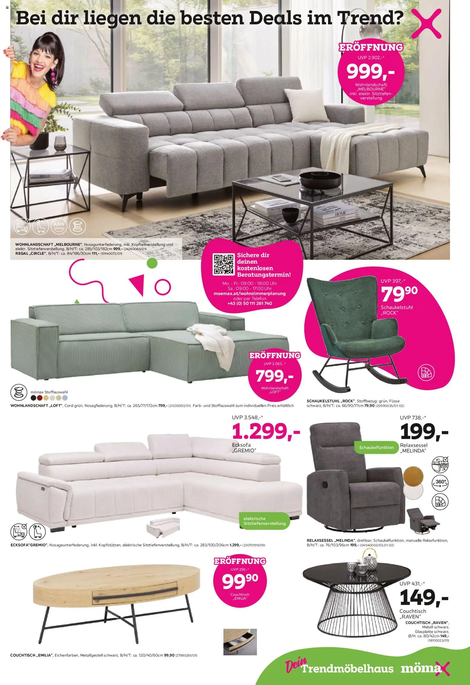 Mömax Prospekt aktuell gültig ab 04.11.2025 | Seite: 7 | Produkte: Telefon, Uhr, Couchtisch, Regal