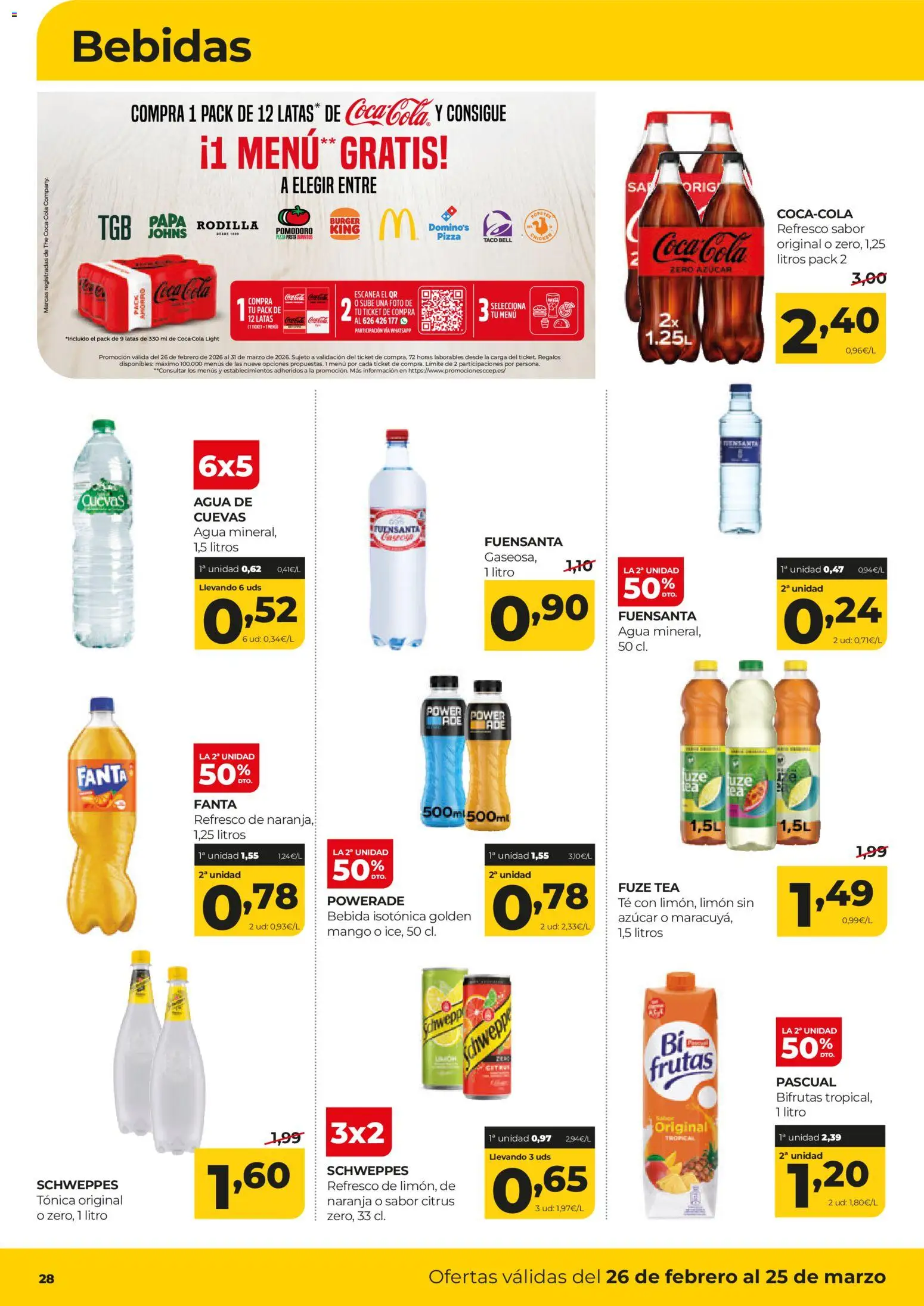 Alimerka folleto Asturias │ válido desde el 26.02.2026 | Página: 28 | Productos: Pizza, Té, Ρούτερ