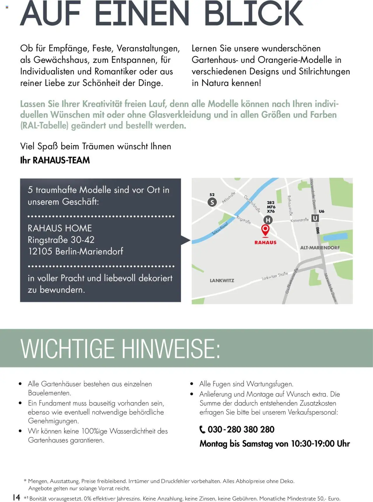 Rahaus Prospekt Gartenhäuser – gültig ab 01.09.2022 | Seite: 14