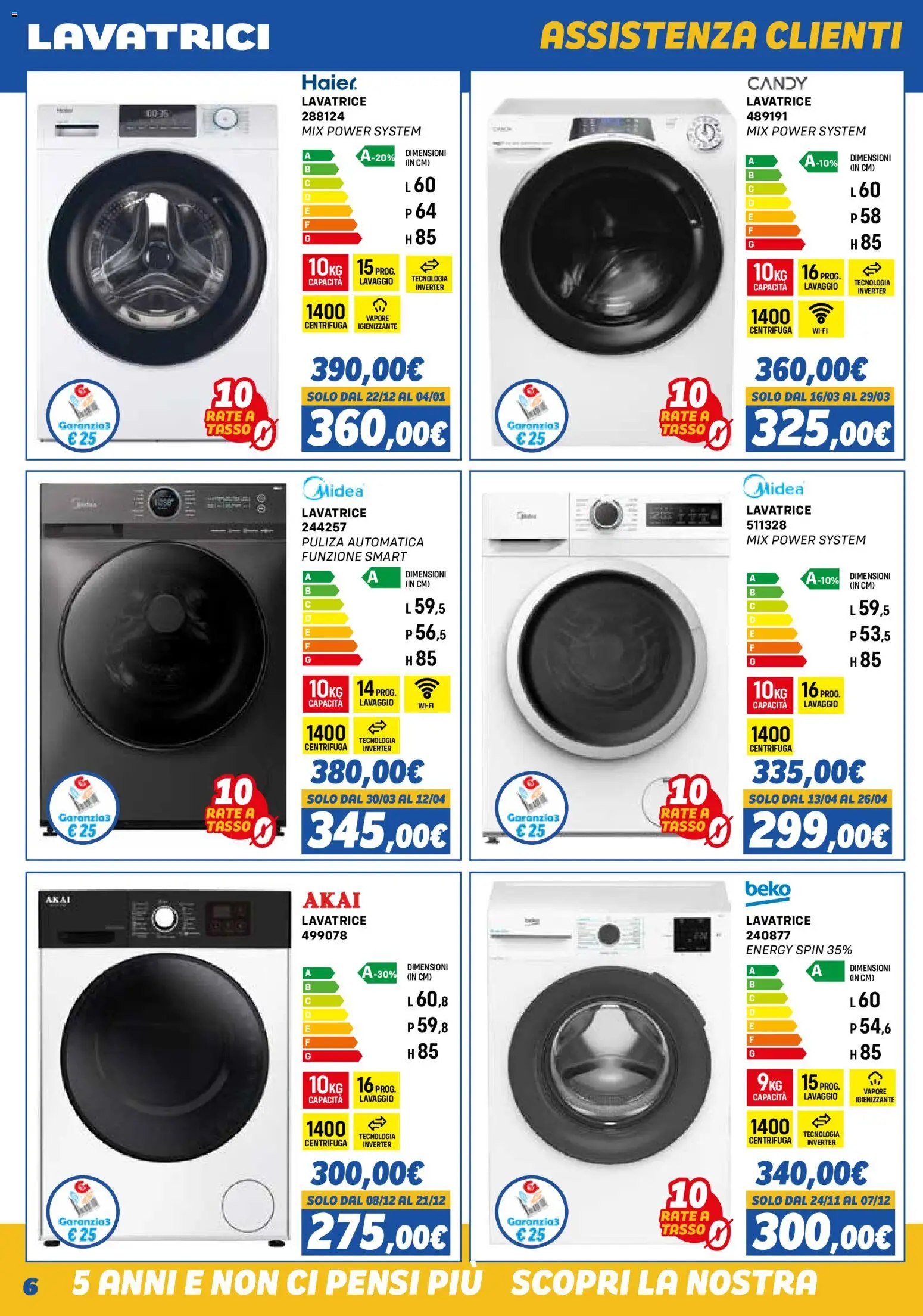 Volantino Orizzonte del 01.11.2025 | Pagina: 6 | Prodotti: Centrifuga, Lavatrice