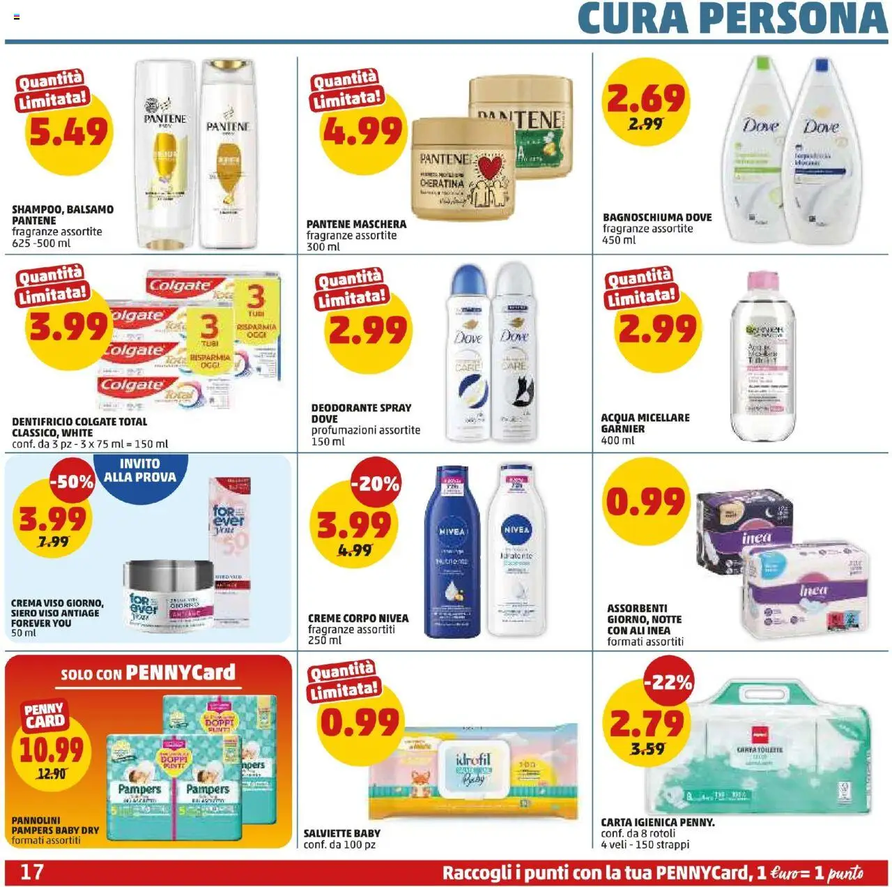 Volantino PENNY del 10.09.2025 | Pagina: 17 | Prodotti: Maschera, Pannolini, Bagnoschiuma, Deodorante