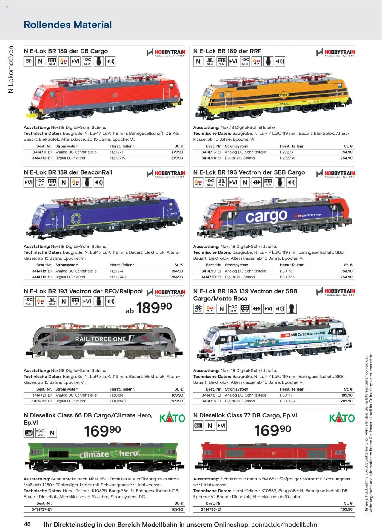 Conrad  Modellbahn Katalog – gültig ab 25.08.2025 | Seite: 50 | Produkte: HP