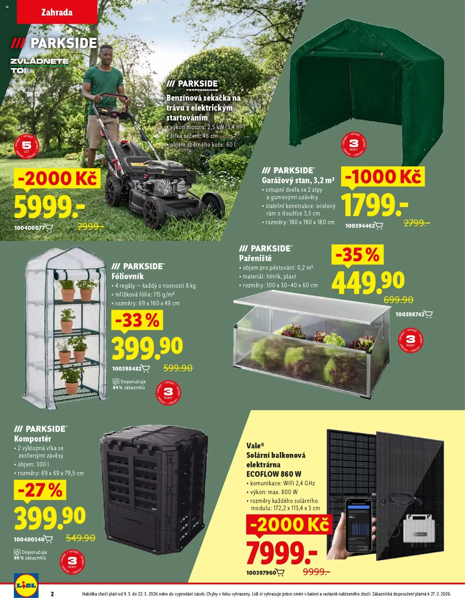 Lidl magazín od 09.03.2026 | Strana: 2 | Produkty: Regály, Pařeniště, Kompostér, Fóliovník