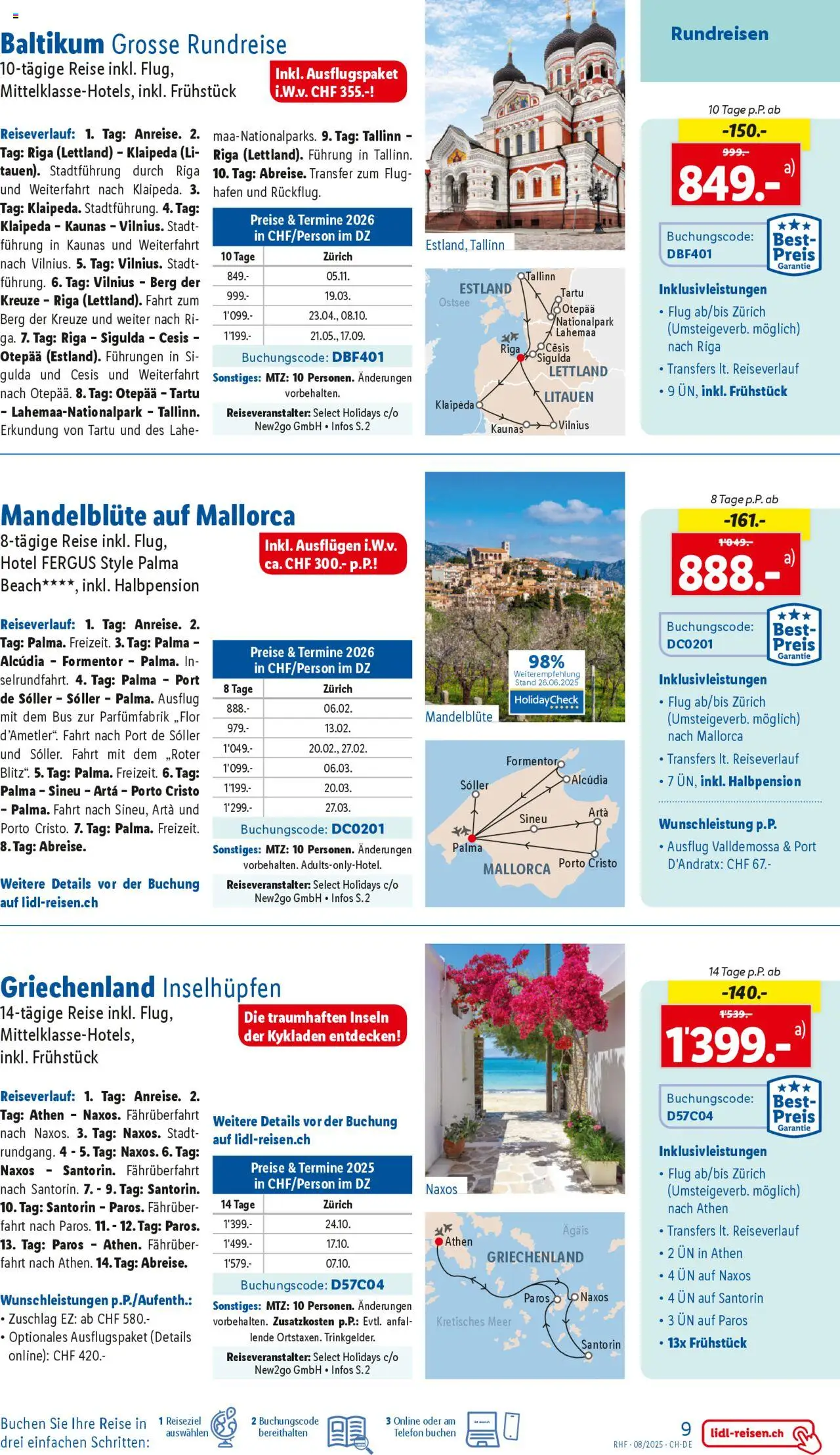 Lidl Aktionen Reisen August ab 30.07.2025 | Seite: 9 | Produkte: Telefon