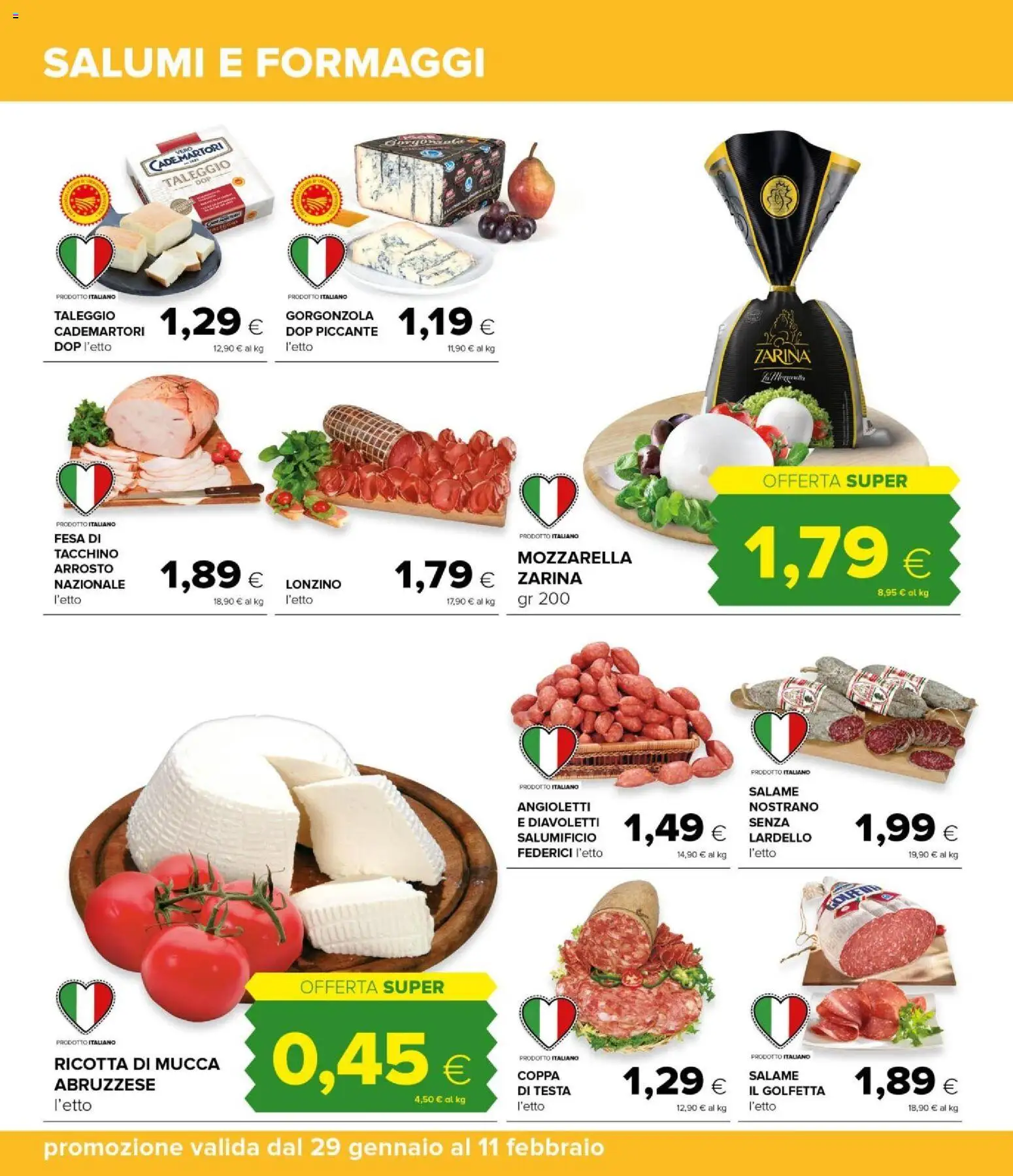 Volantino Oasi del 29.01.2026 | Pagina: 20 | Prodotti: Arrosto, Tacchino, Ricotta, Gorgonzola