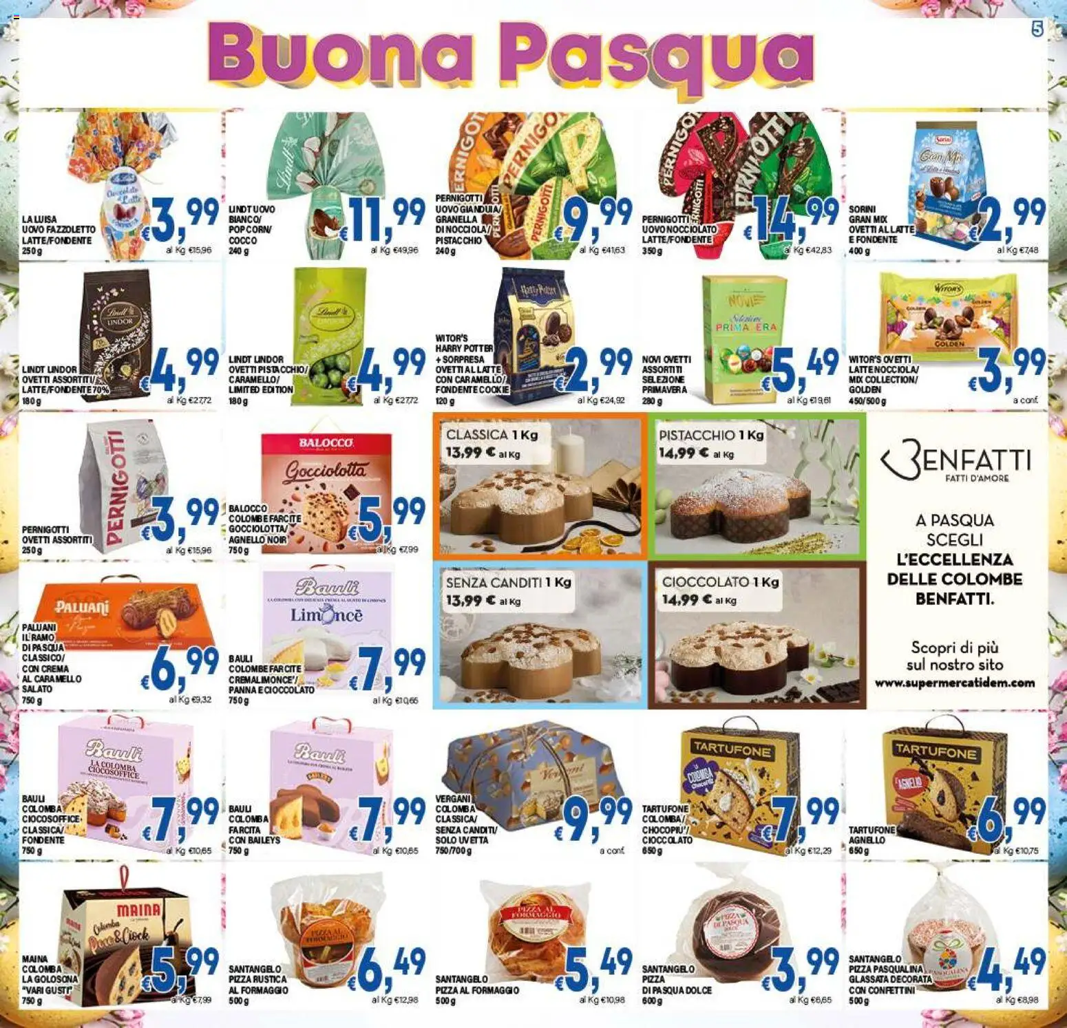 Volantino DEM del 27.03.2026 | Pagina: 5 | Prodotti: Cioccolato, Pizza, Formaggio, Cocco