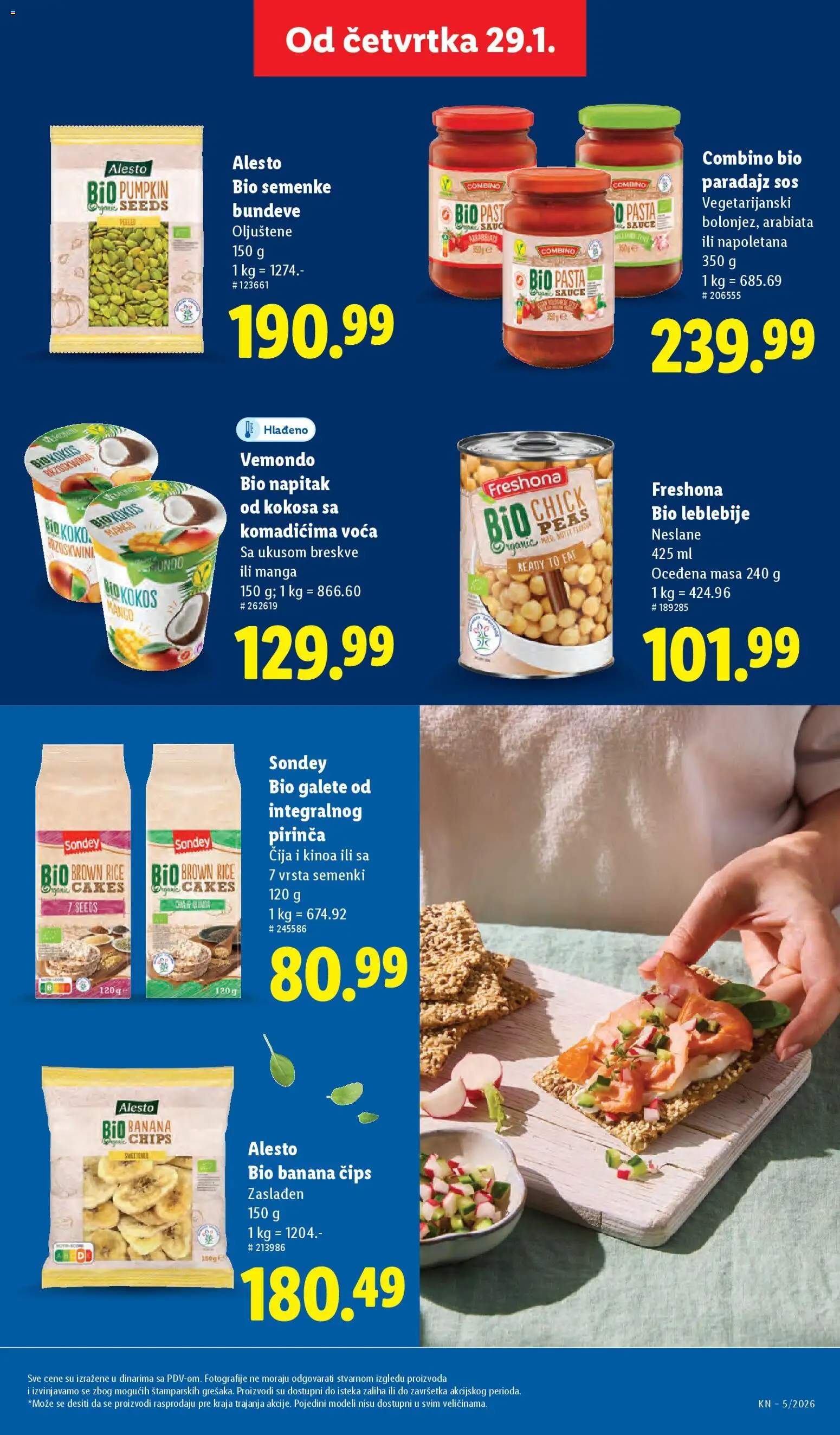 Lidl katalog - važi od 29.01.2026 | Strana: 39 | Proizvode: Banana, Sos, Rice cakes, Paradajz