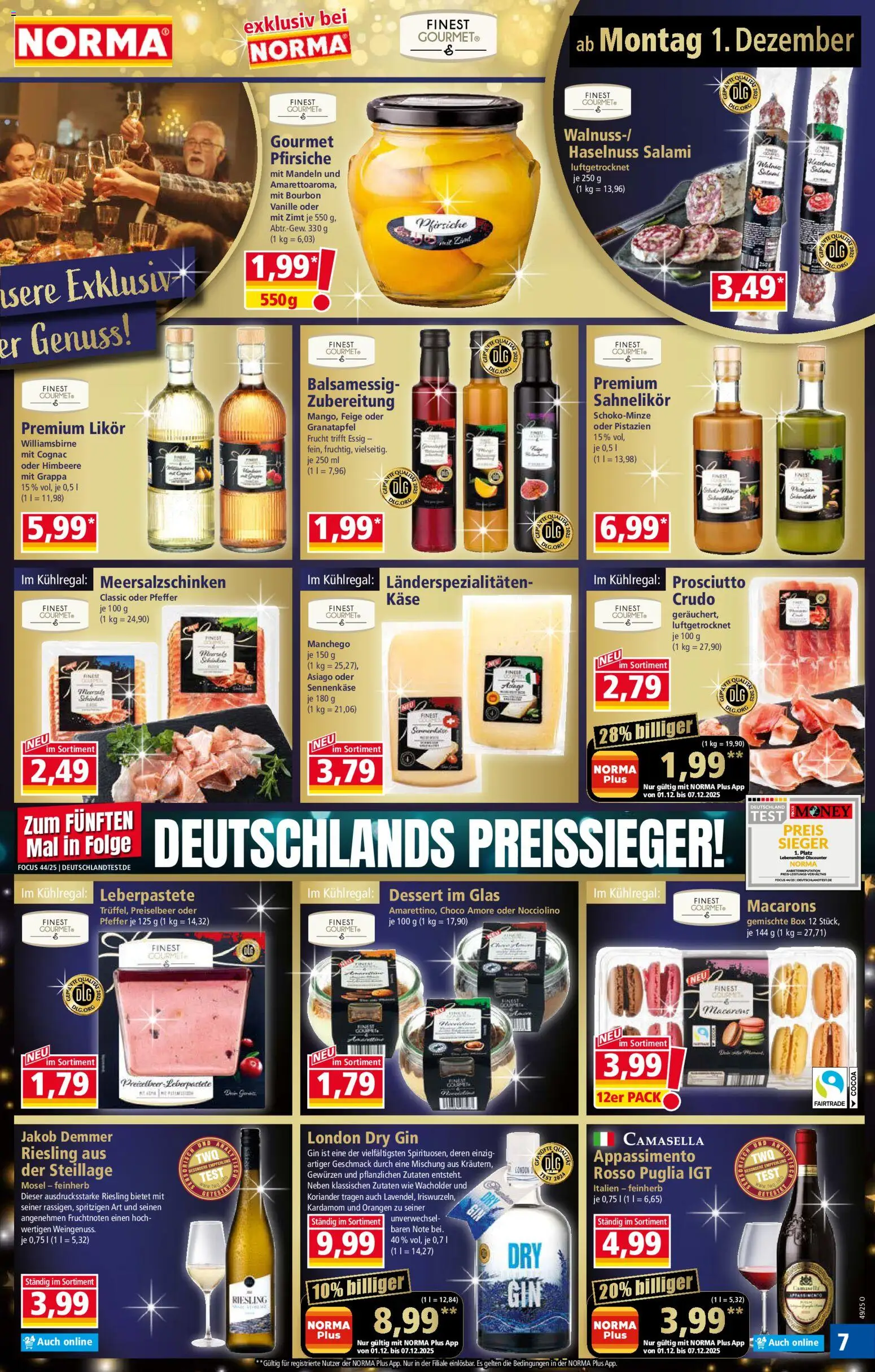 Norma - Cyber Week – gültig ab 01.12.2025 | Seite: 9 | Produkte: Orangen, Pfeffer, Salami, Gin