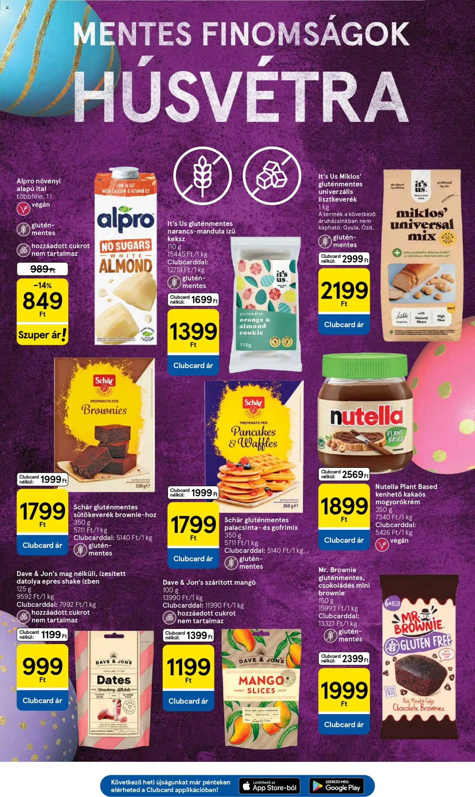 Tesco akciós ujság - amely érvényes a következő dátumtól: 31.03.2026 | Oldal: 25 | Termékek: Datolya, Vegán, Mogyorókrém, Mangó