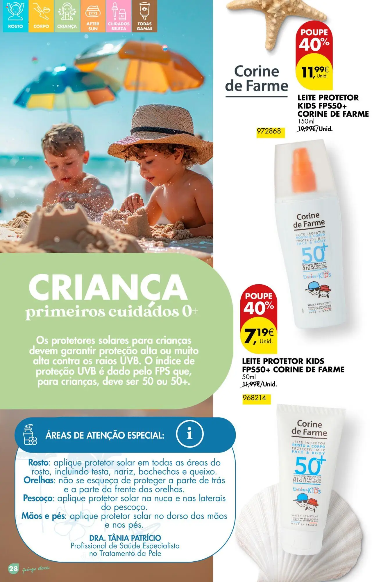Pingo Doce - Folheto Solares │ válido de 01.04.2025 | Página: 28 | Produtos: Protetor solar, Leite