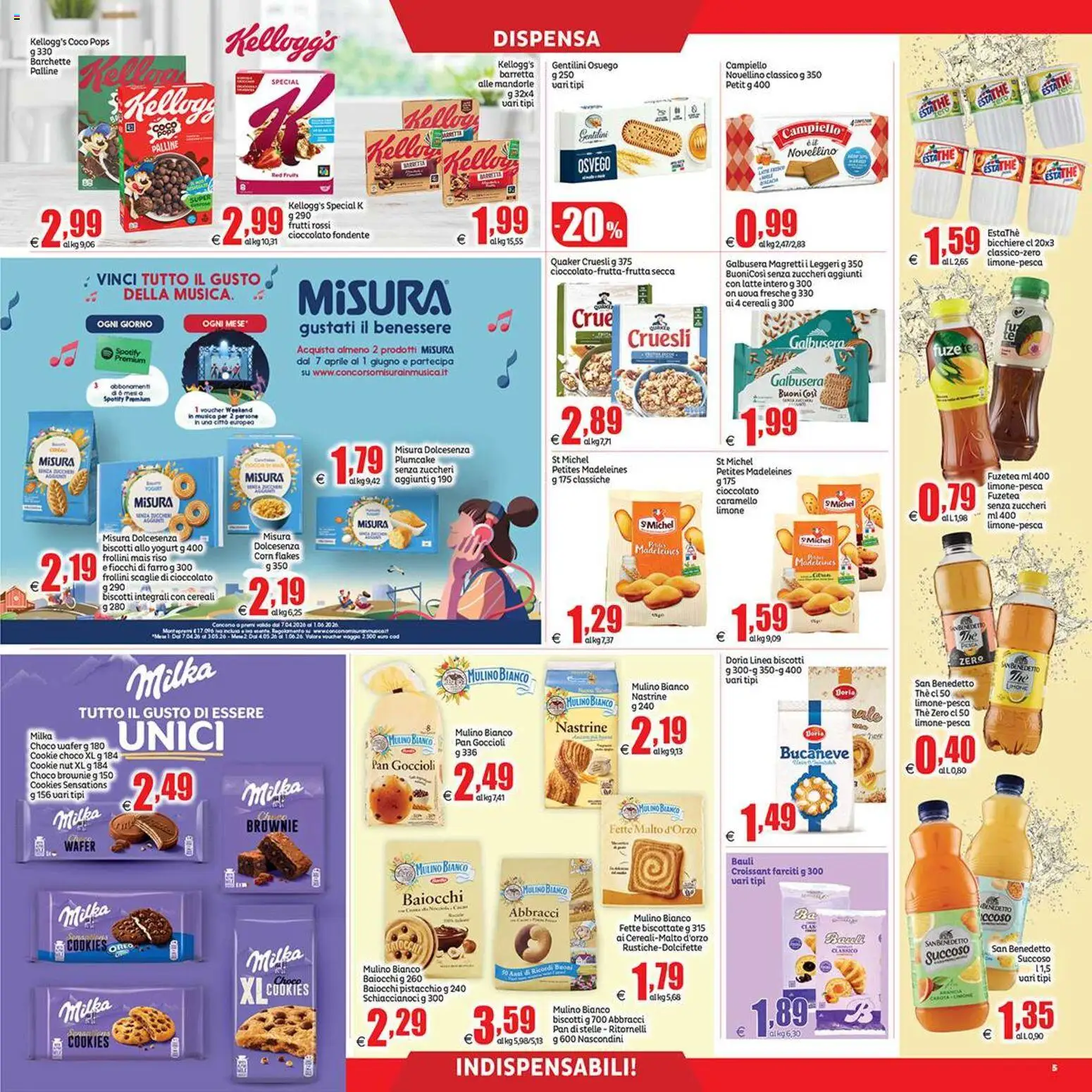 Volantino Elite Supermercati del 24.04.2026 | Pagina: 5 | Prodotti: Cioccolato, Latte, Limone, The