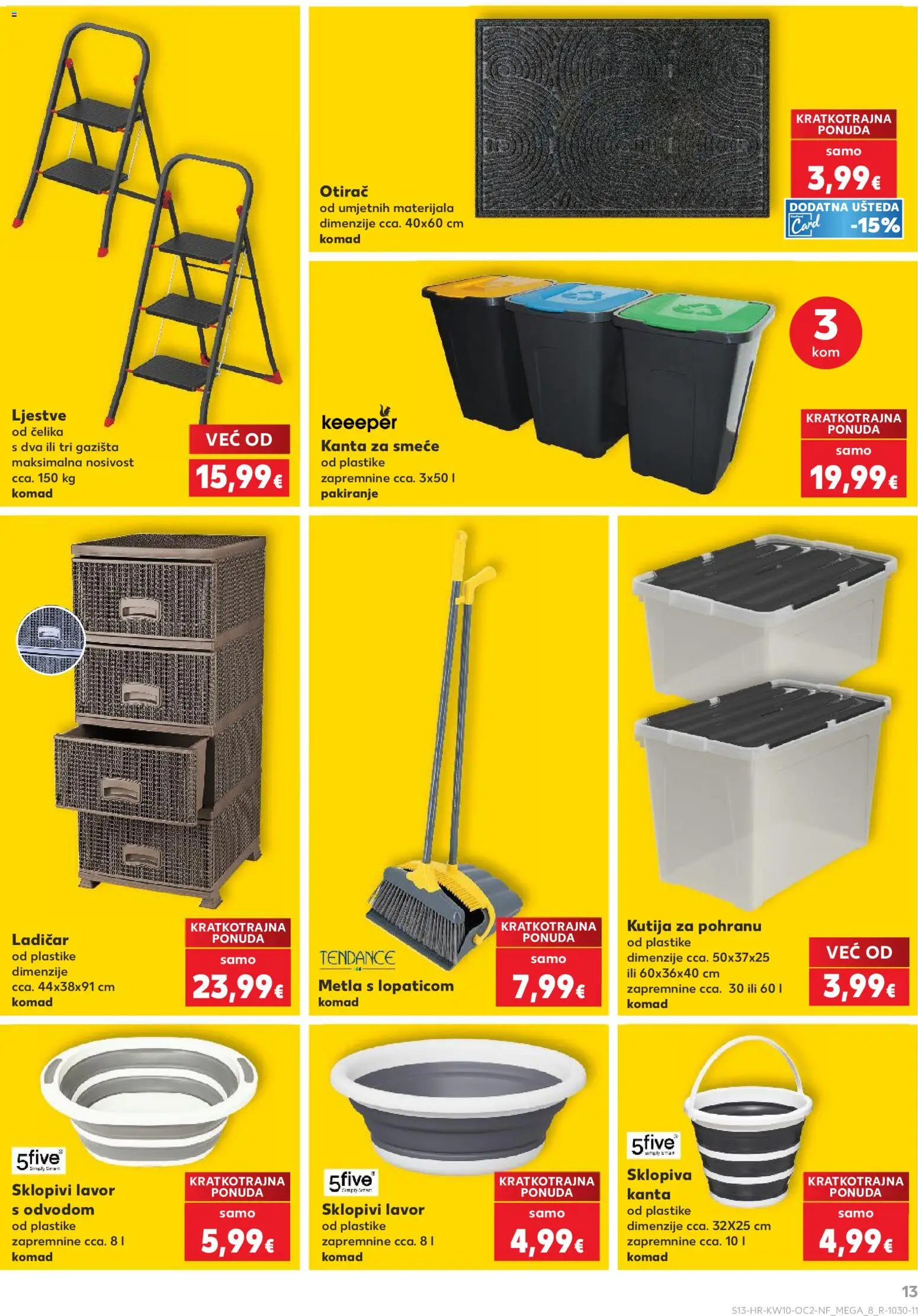 Kaufland HR akciós ujság - amely érvényes a következő dátumtól: 04.03.2026 | Oldal: 13 | Termékek: Lavór