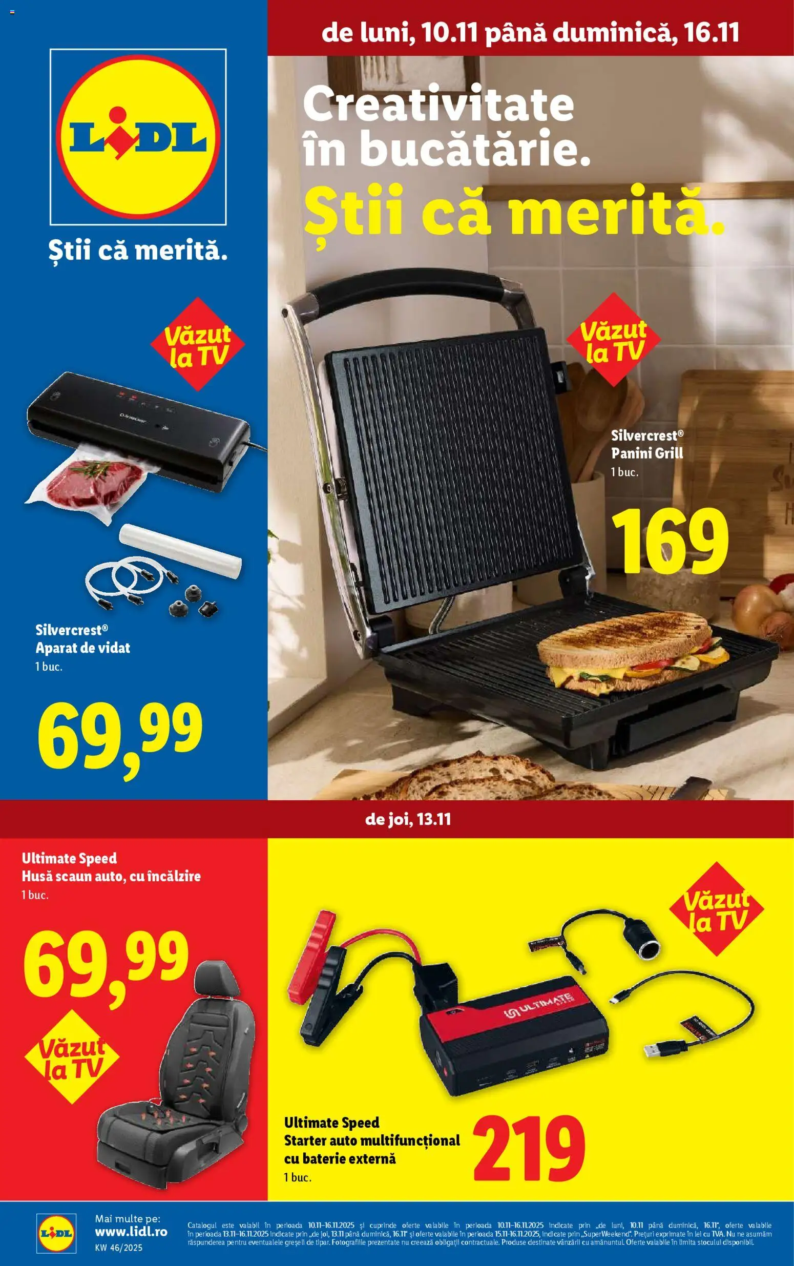 Noul catalog Lidl – valabil de la 10.11.2025 | Pagină: 1 | Produse: Grill, Scaun, Baterie